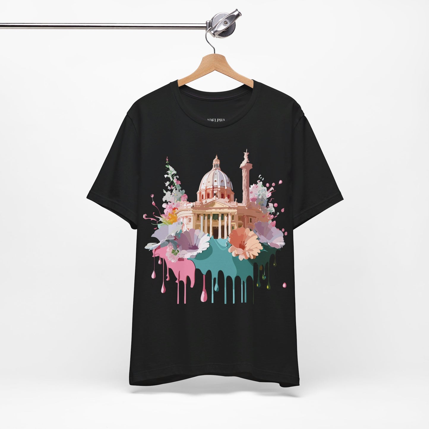 Natural Cotton Tee Shirt - Beautiful Places Collection - Rome Printify