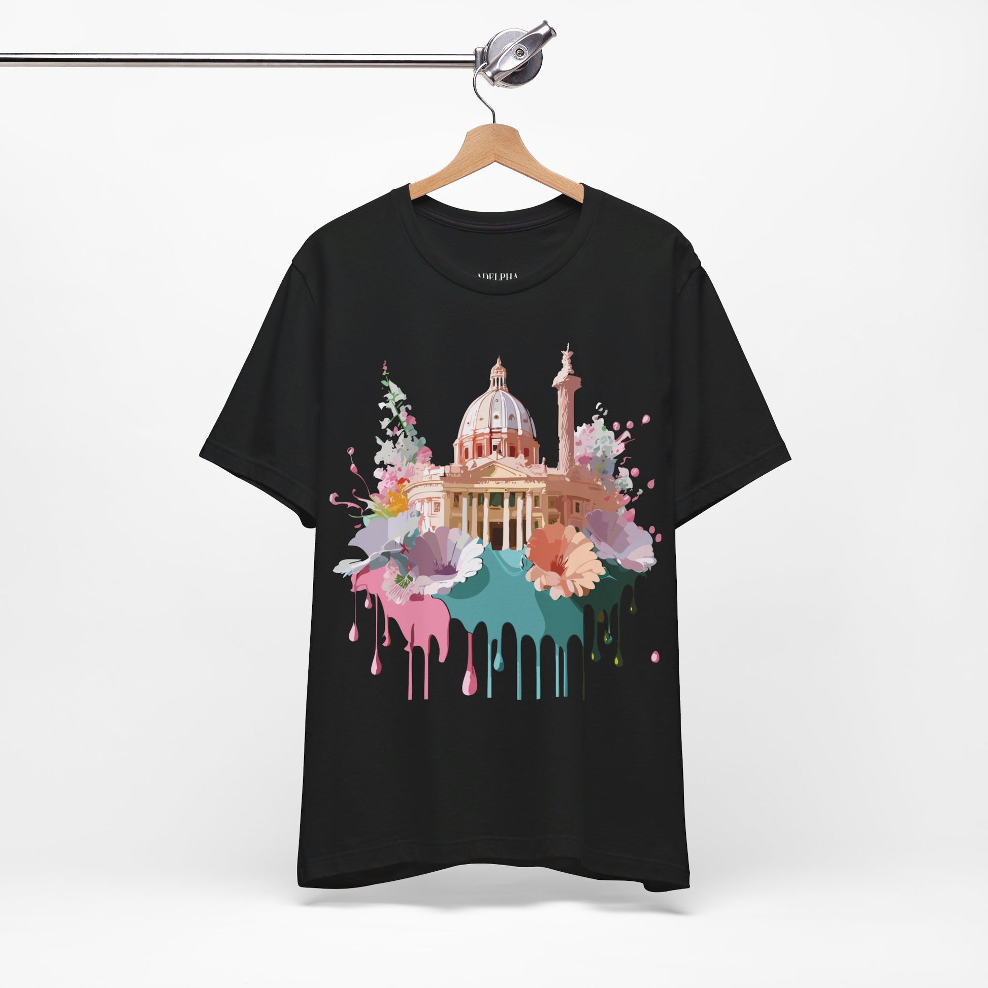 Natural Cotton Tee Shirt - Beautiful Places Collection - Rome Printify