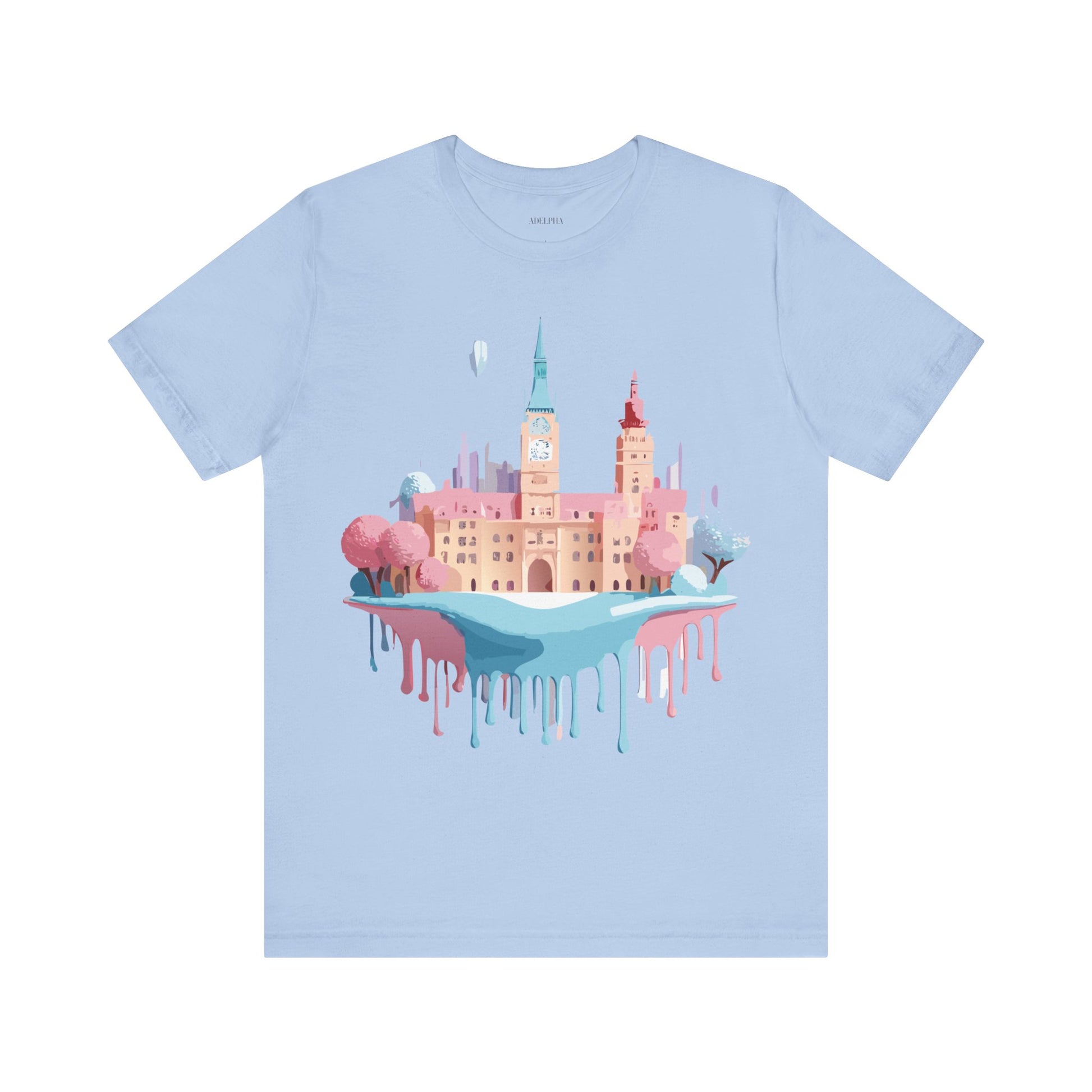Natural Cotton Tee Shirt - Beautiful Places Collection - Prague Printify