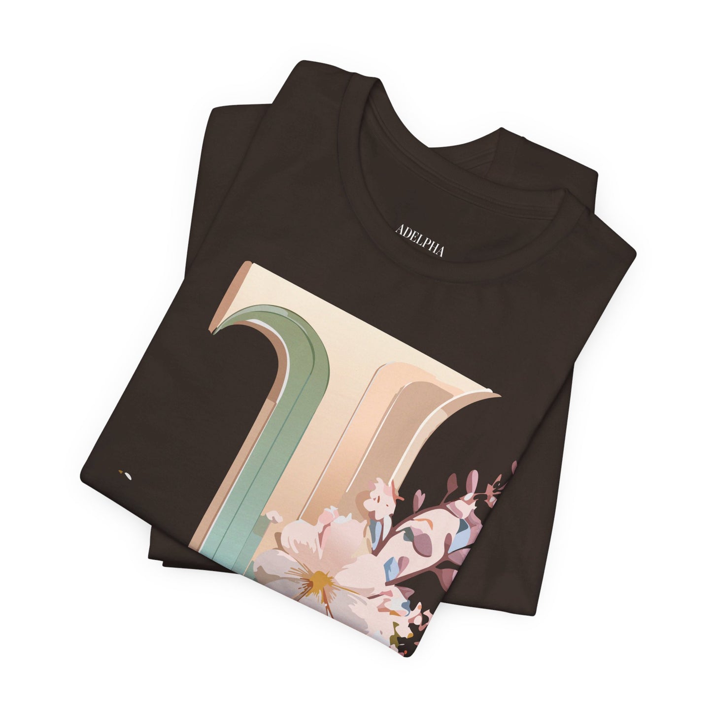 Natural Cotton Tee Shirt - Letters Collection - J Printify