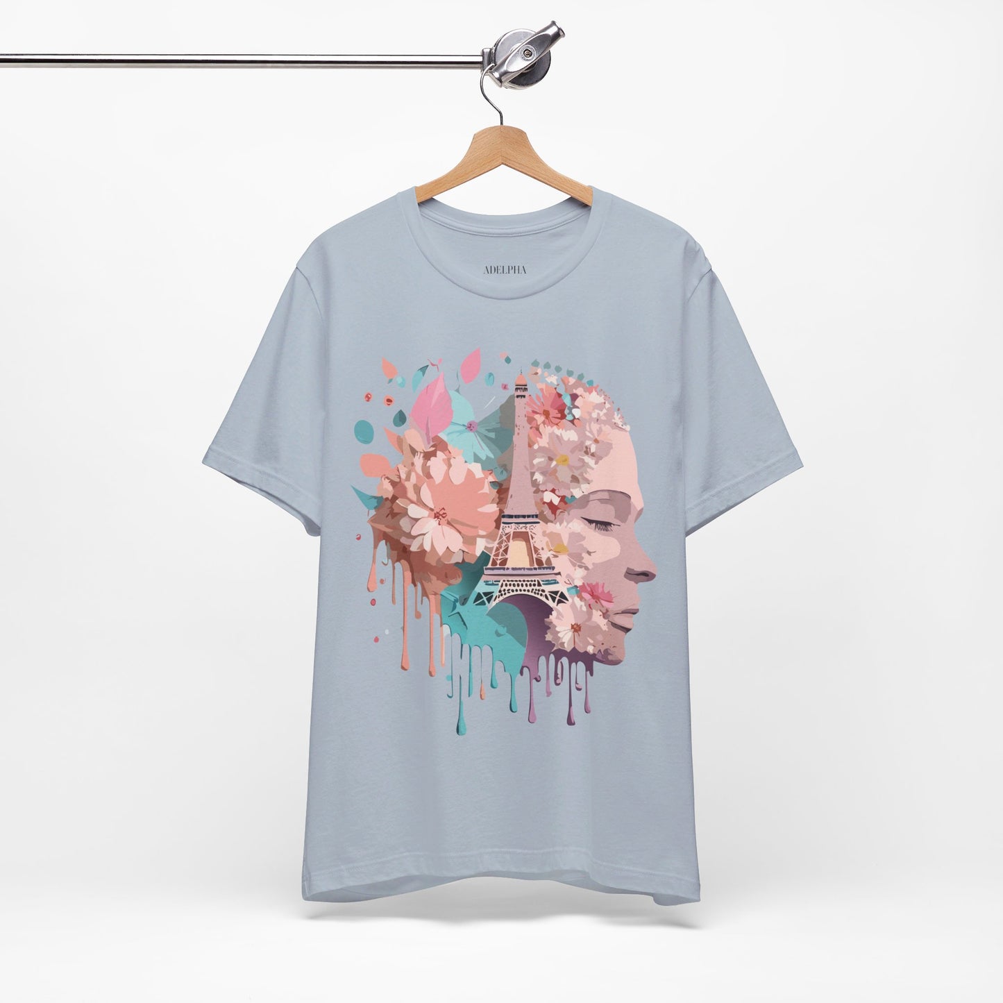 Natural Cotton Tee Shirt - Beautiful Places Collection - Paris Printify