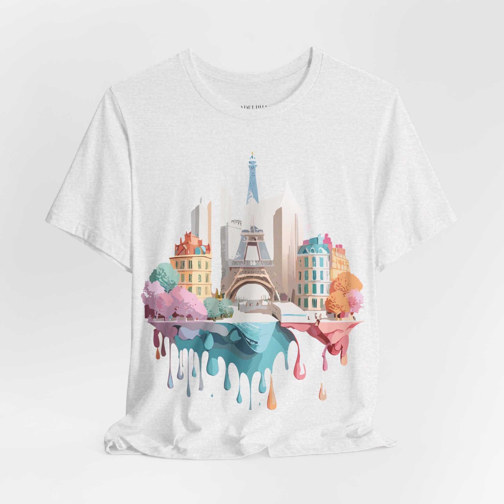Natural Cotton Tee Shirt - Beautiful Places Collection - Paris Printify
