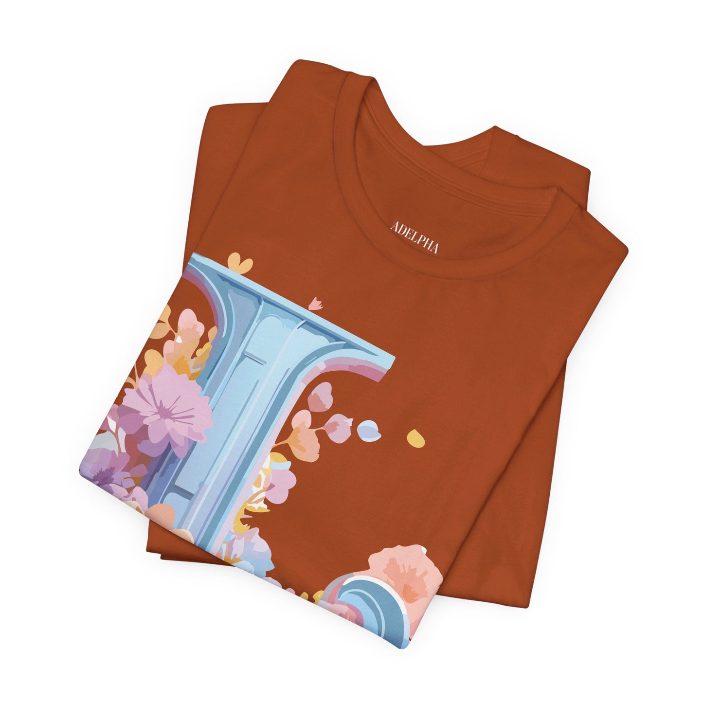Natural Cotton Tee Shirt - Letters Collection - L Printify
