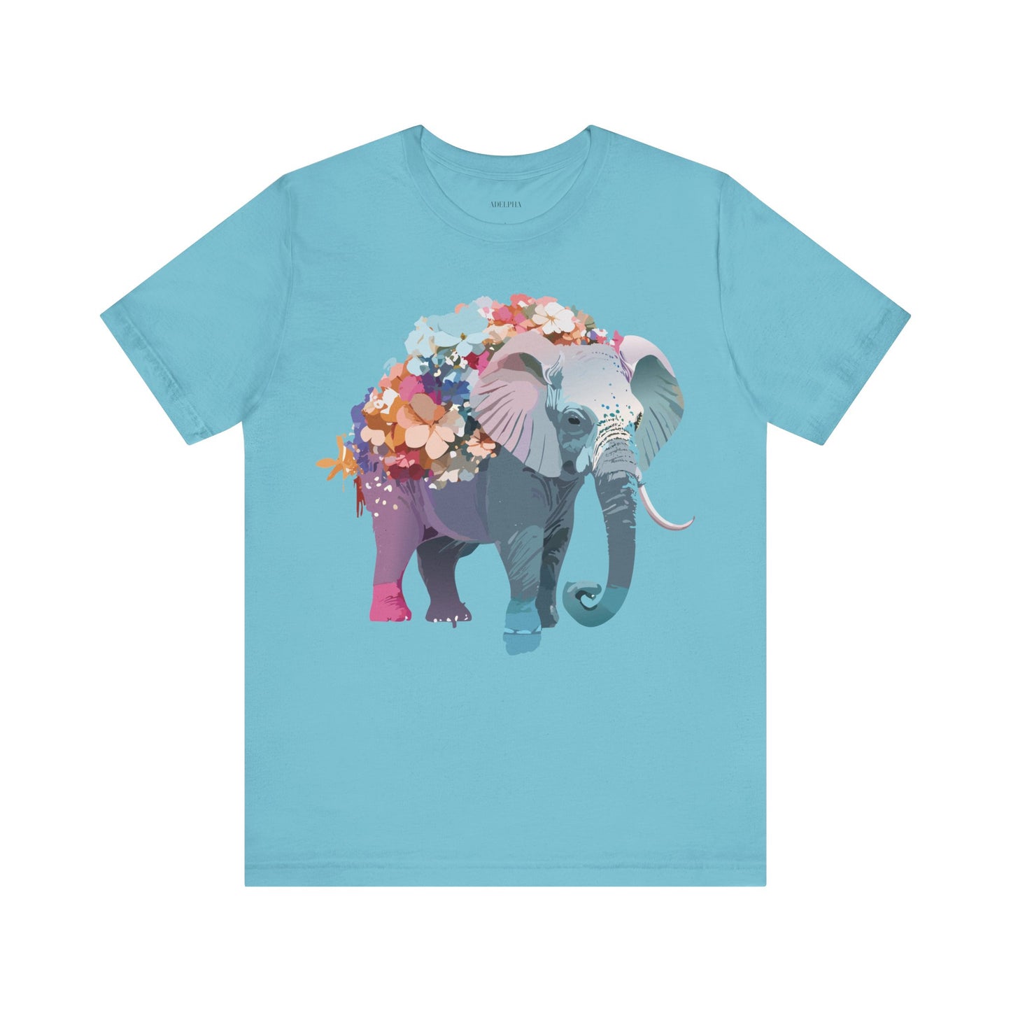 Natural Cotton Tee Shirt with Elephant Printify
