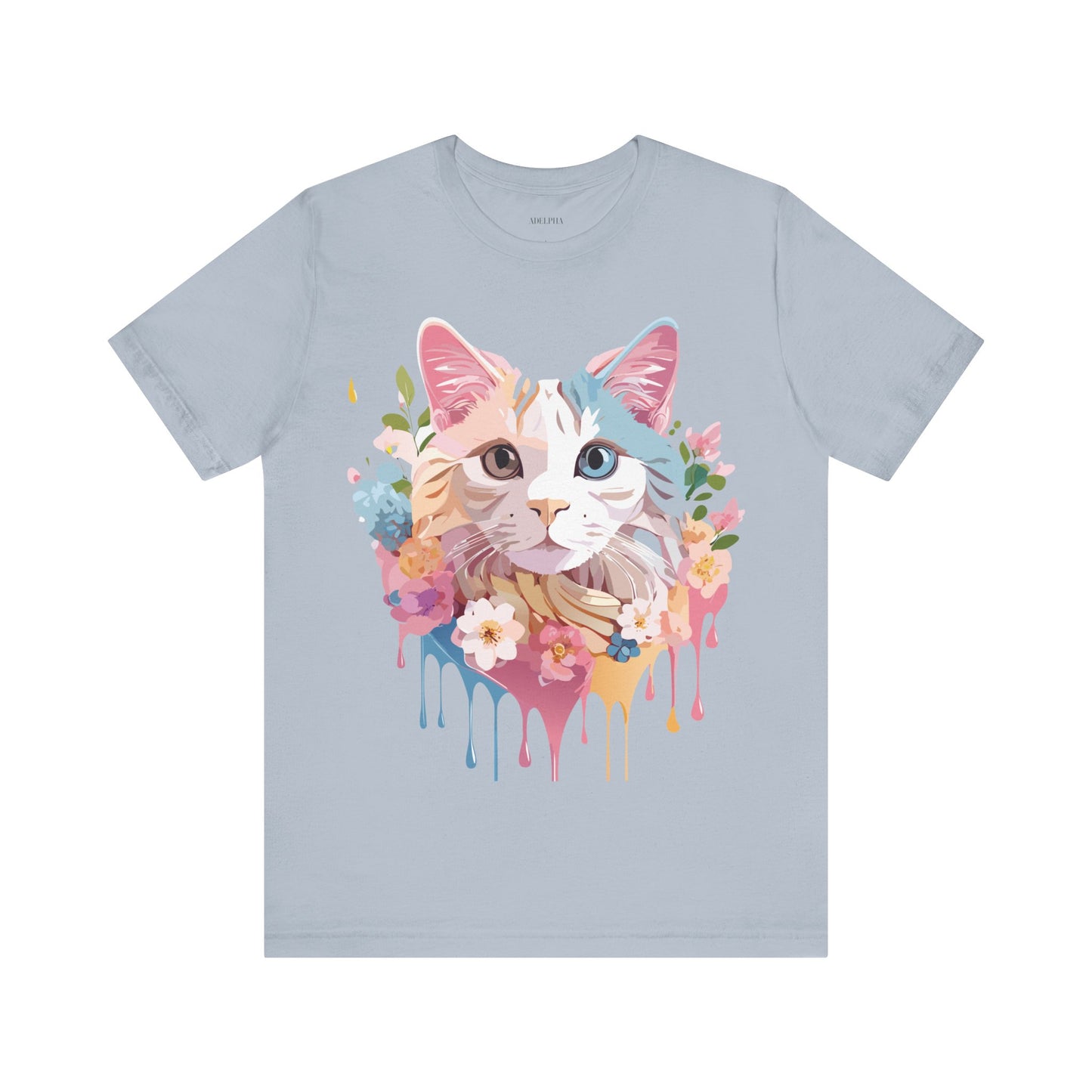 Natural Cotton Tee Shirt with Cat Printify