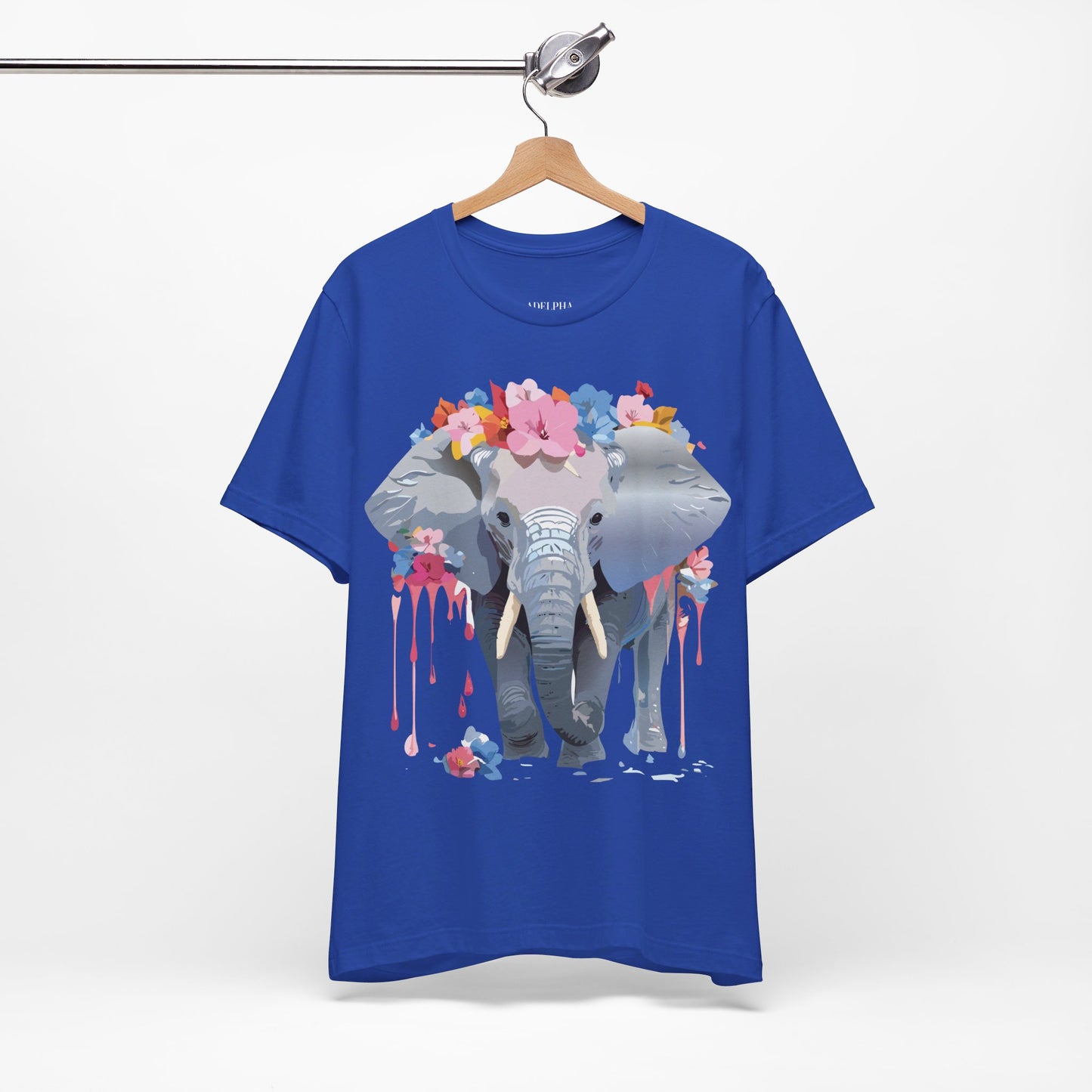 Natural Cotton Tee Shirt with Elephant Printify