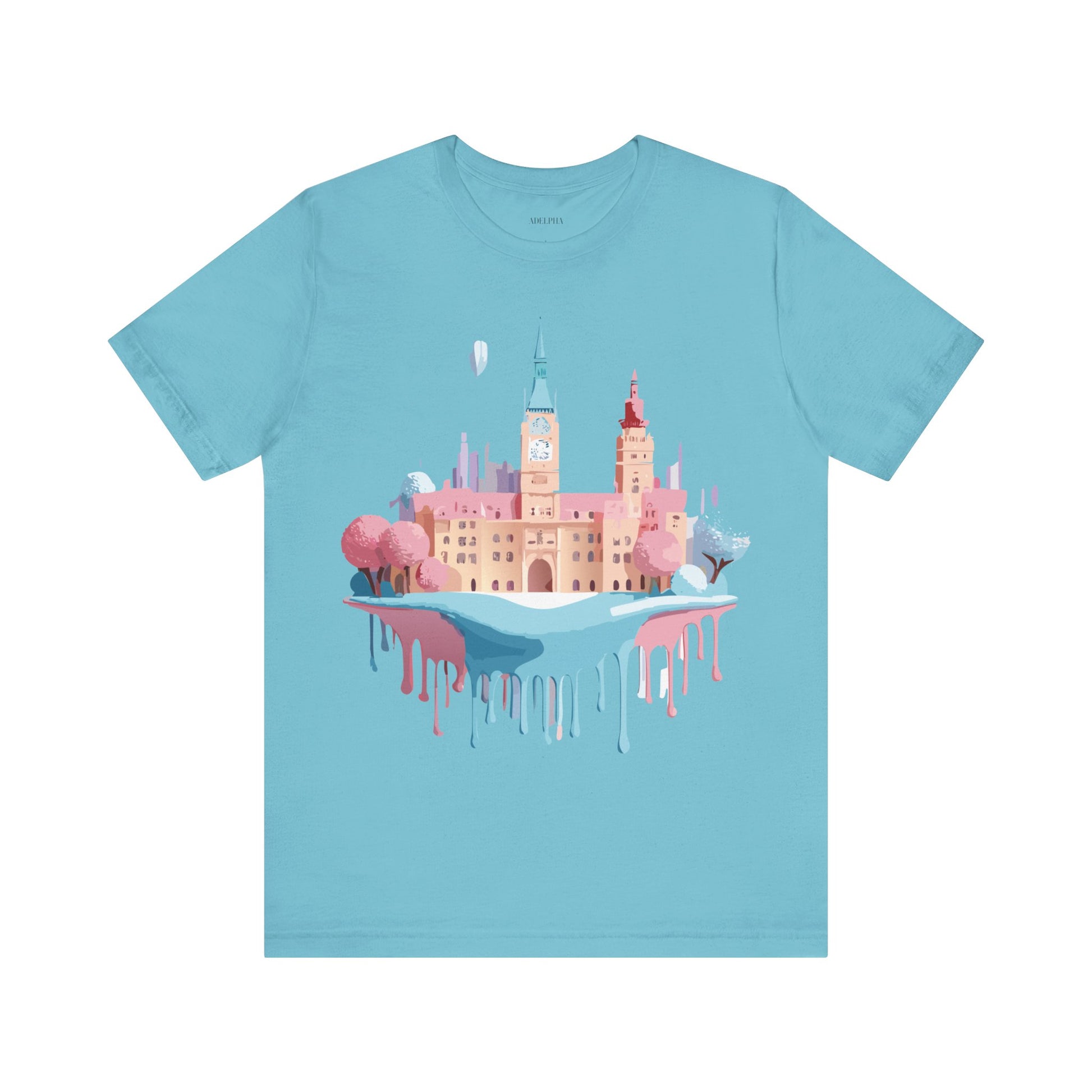 Natural Cotton Tee Shirt - Beautiful Places Collection - Prague Printify