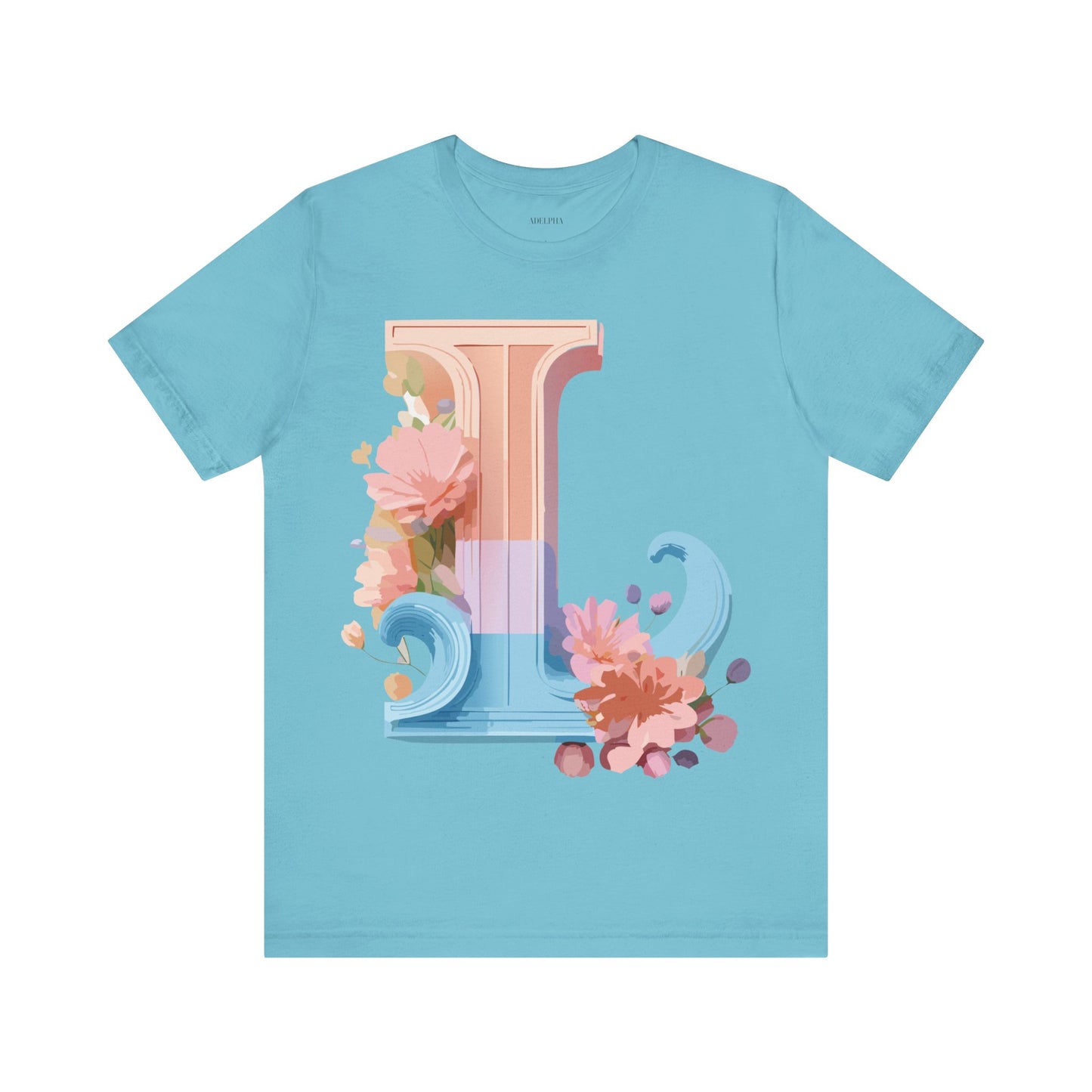Natural Cotton Tee Shirt - Letters Collection - L Printify