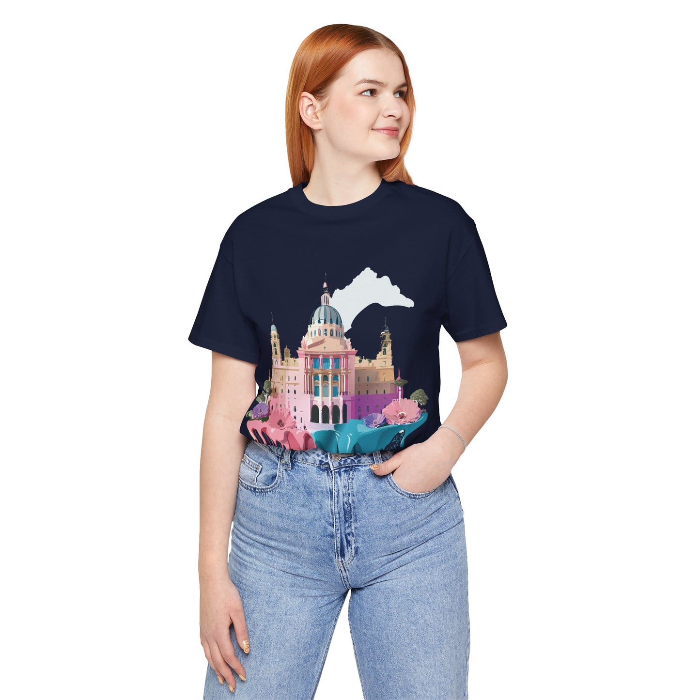 Natural Cotton Tee Shirt - Beautiful Places Collection - Madrid Printify