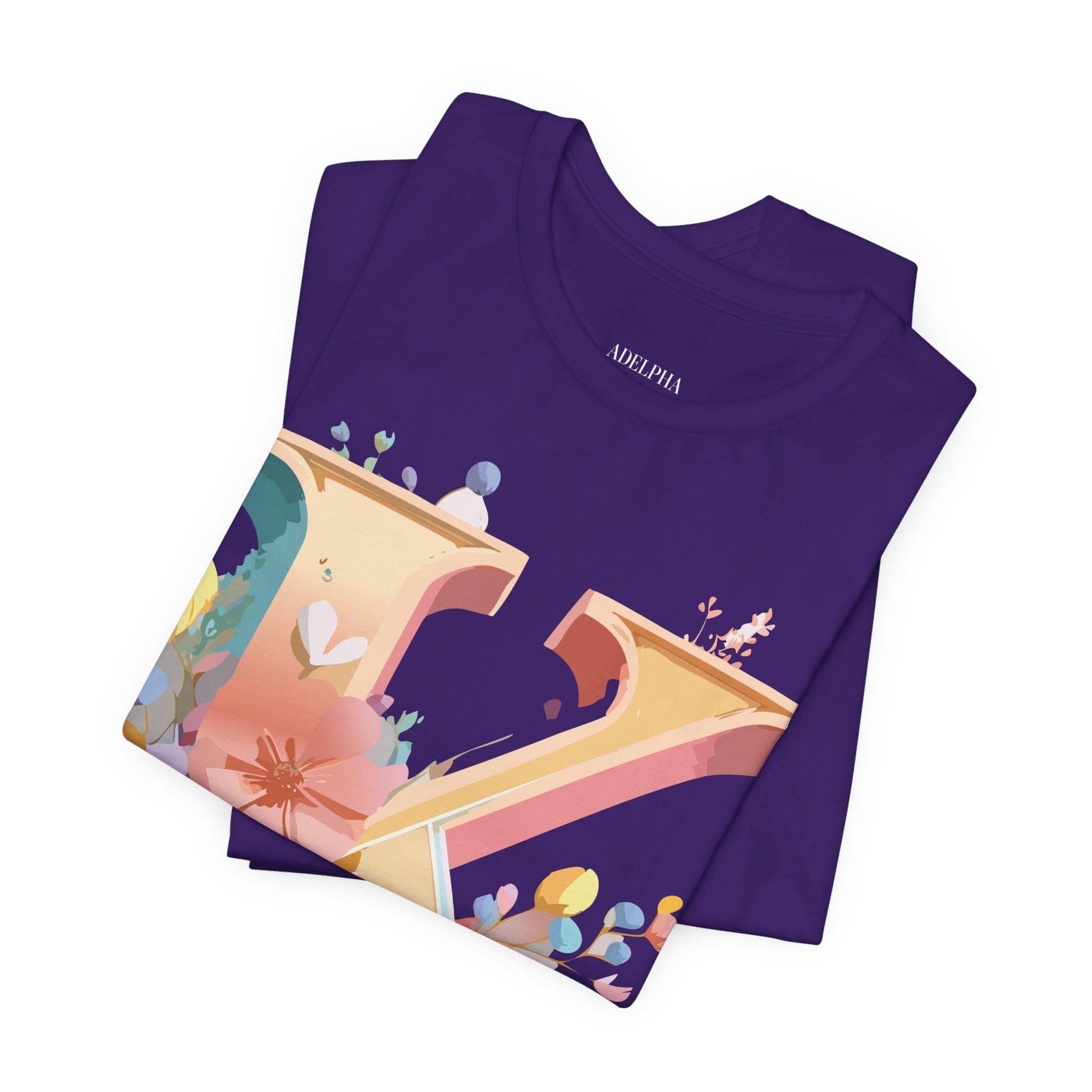 Natural Cotton Tee Shirt - Letters Collection - K Printify