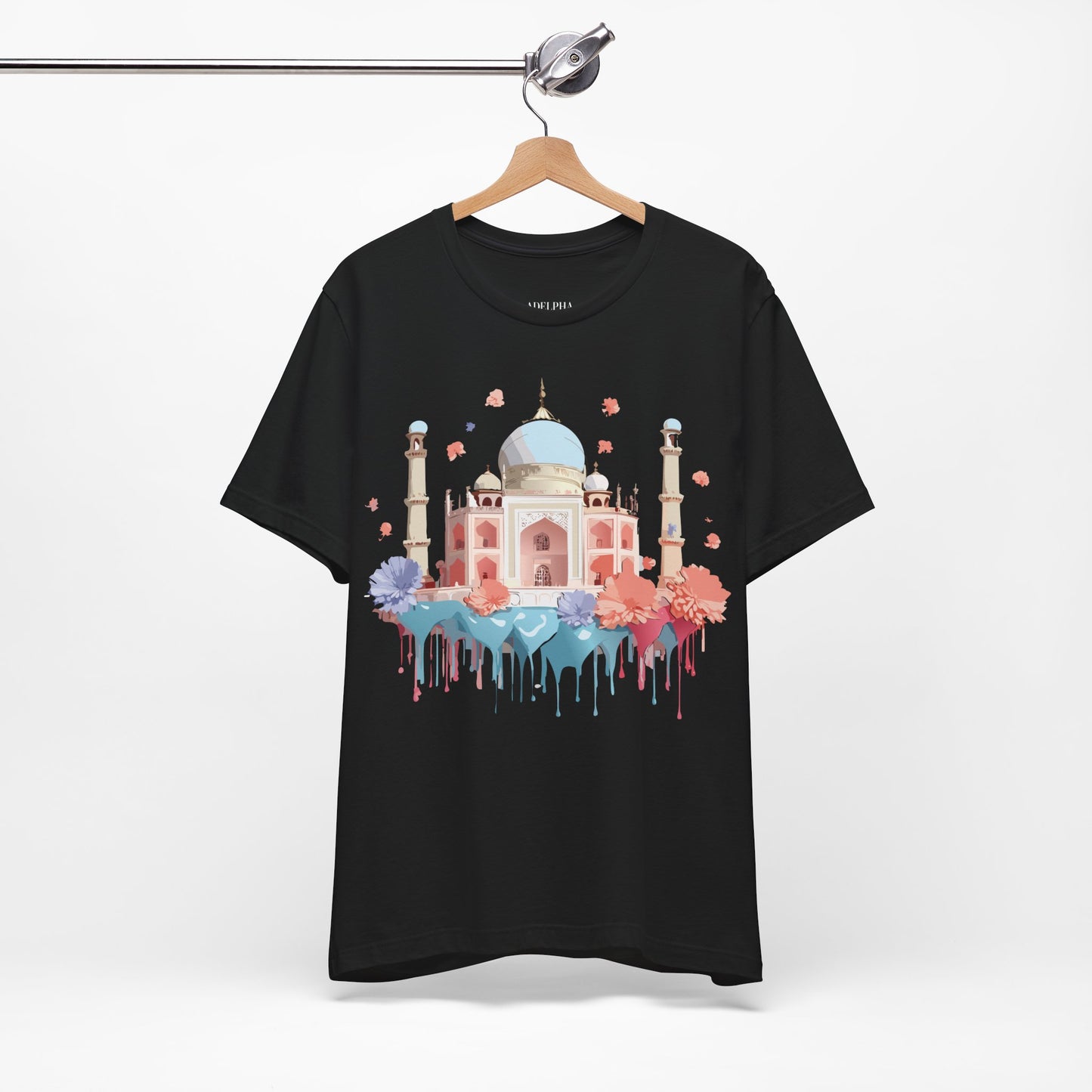Natural Cotton Tee Shirt - Taj Mahal, India Printify