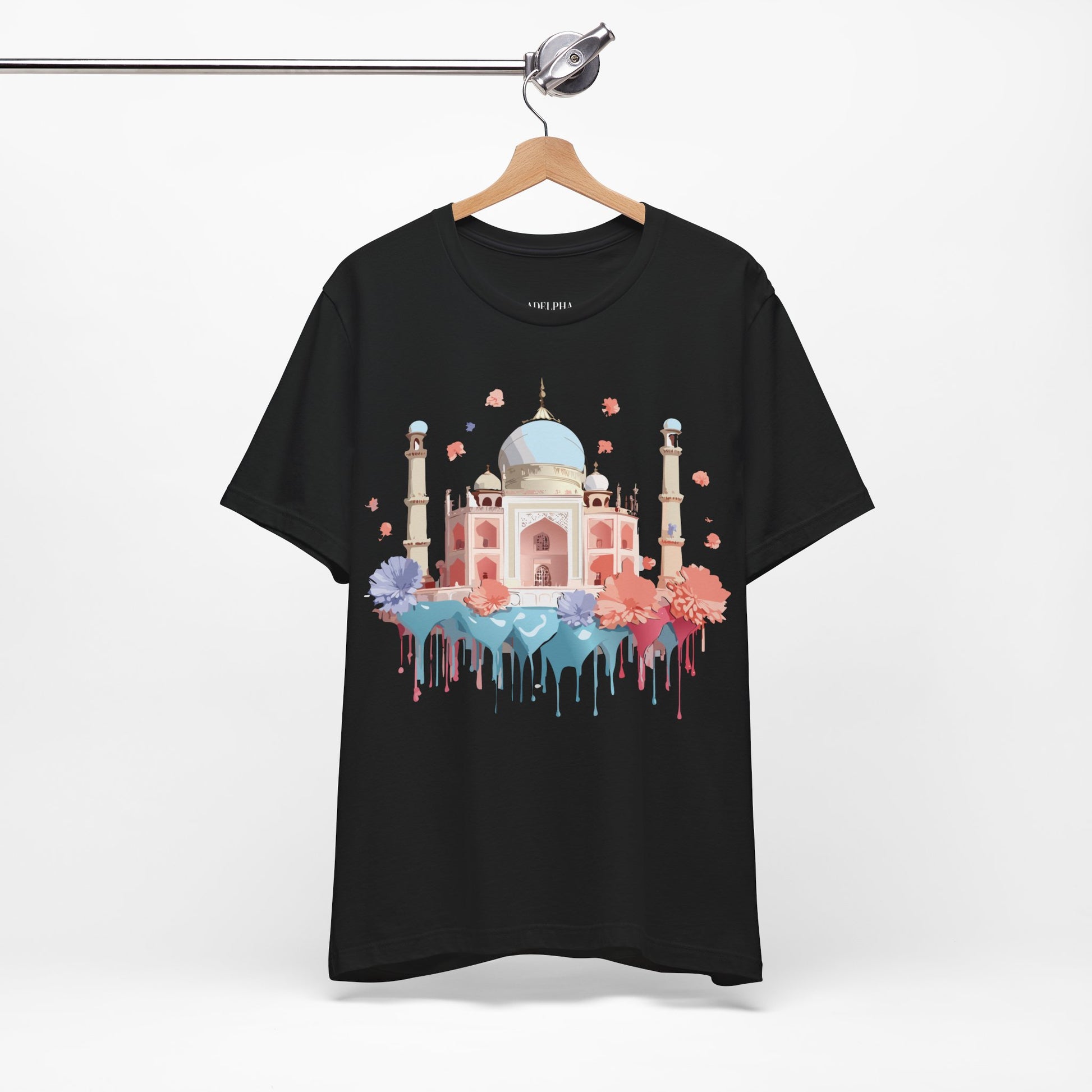 Natural Cotton Tee Shirt - Taj Mahal, India Printify