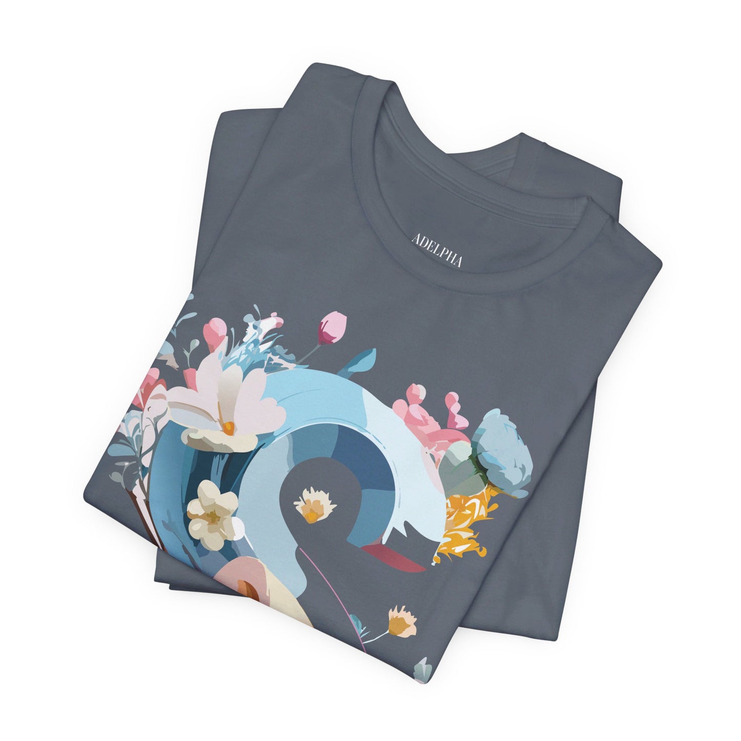 Natural Cotton Tee Shirt - Letters Collection - S Printify