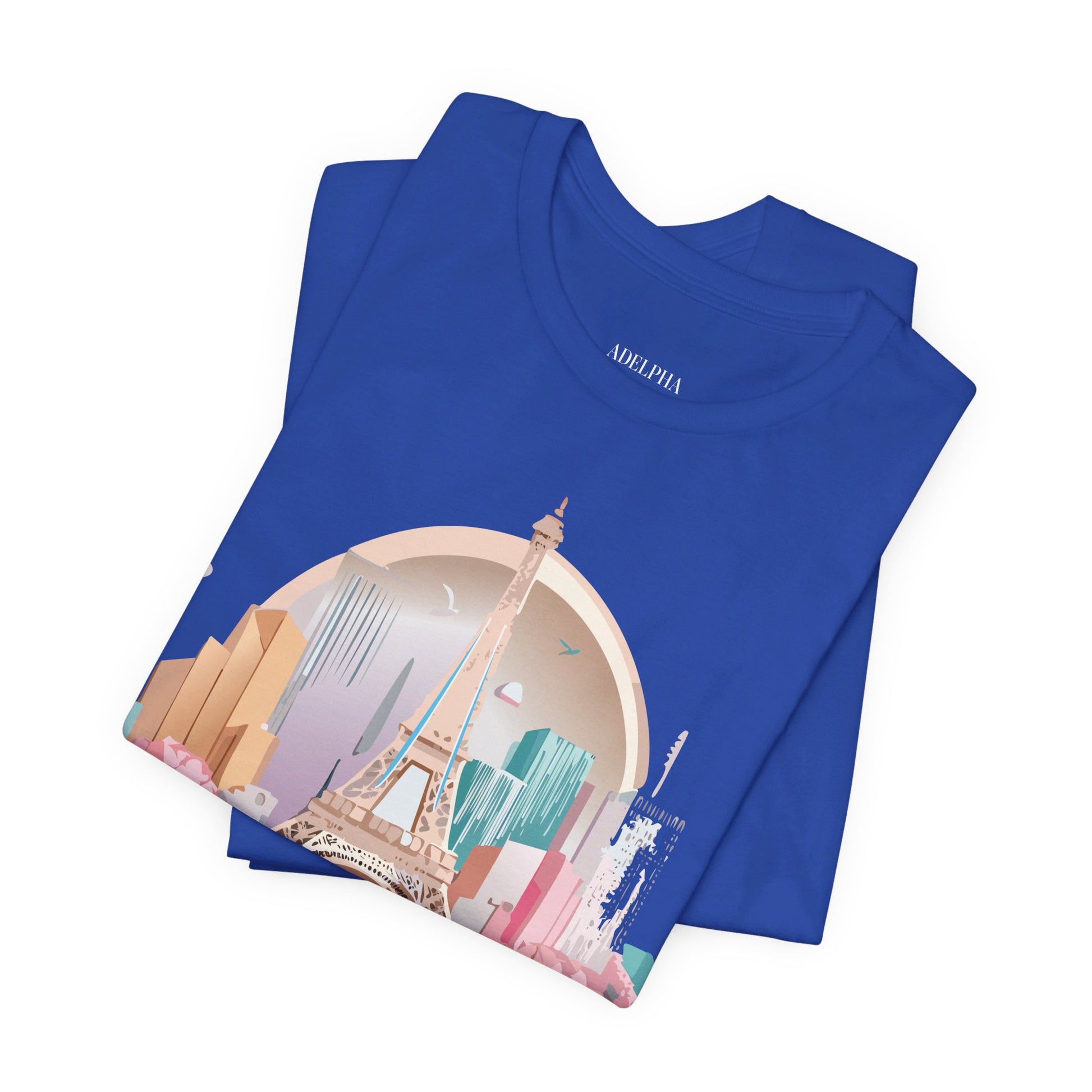 Natural Cotton Tee Shirt - Beautiful Places Collection - Paris Printify