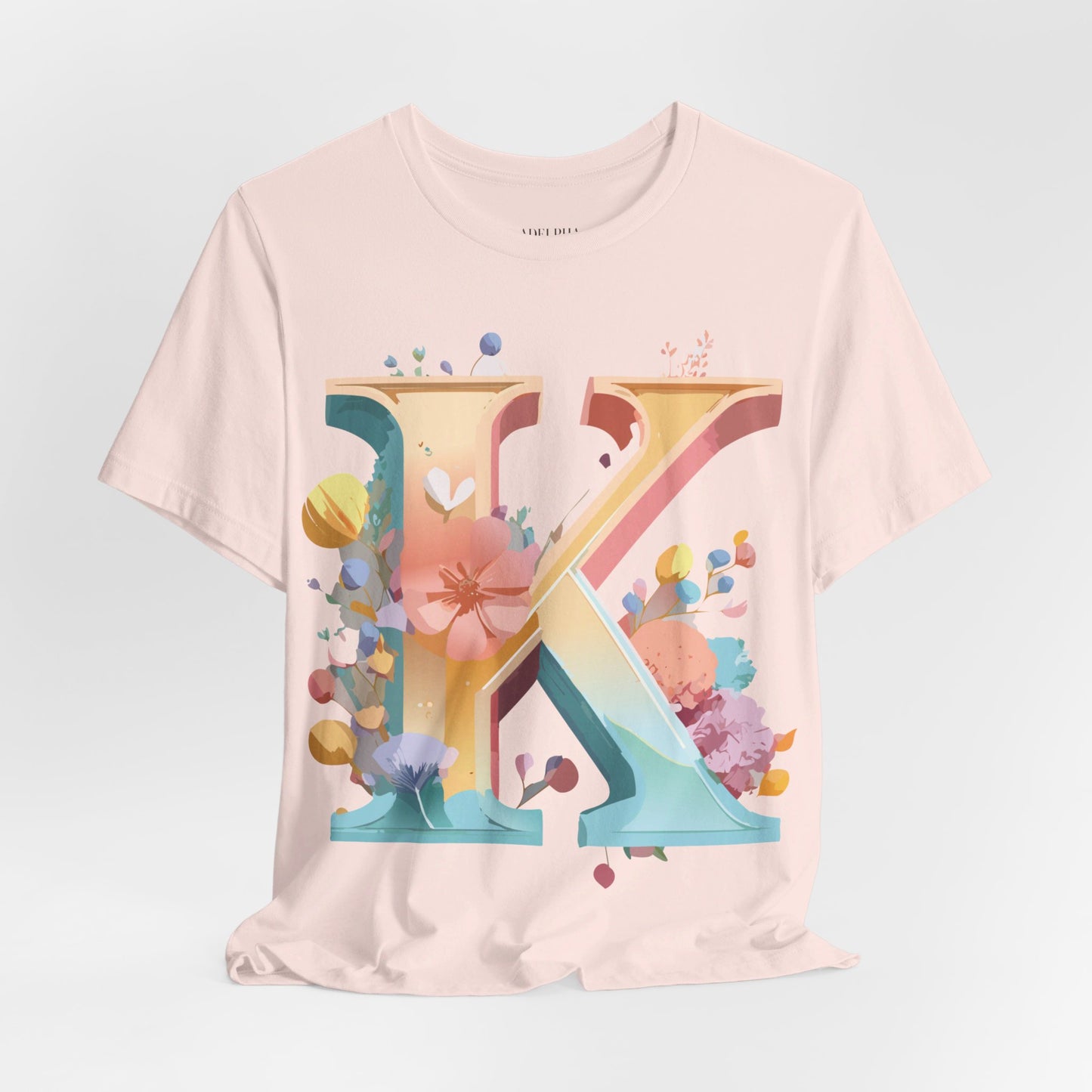 Natural Cotton Tee Shirt - Letters Collection - K Printify