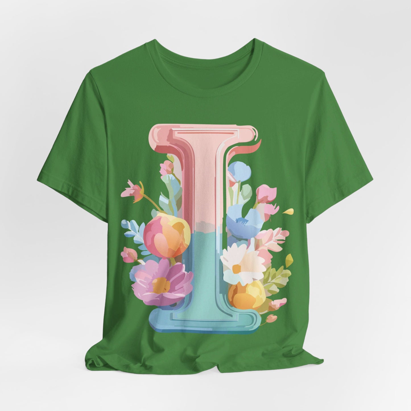 Natural Cotton Tee Shirt - Letters Collection - I Printify