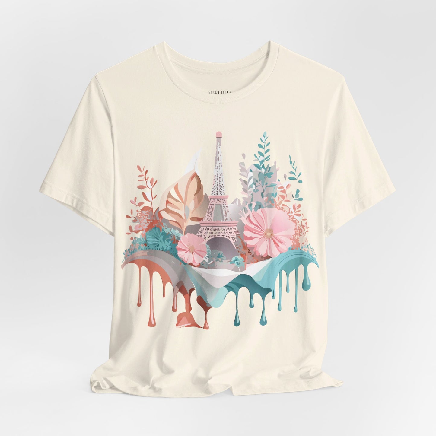Natural Cotton Tee Shirt - Beautiful Places Collection - Paris Printify