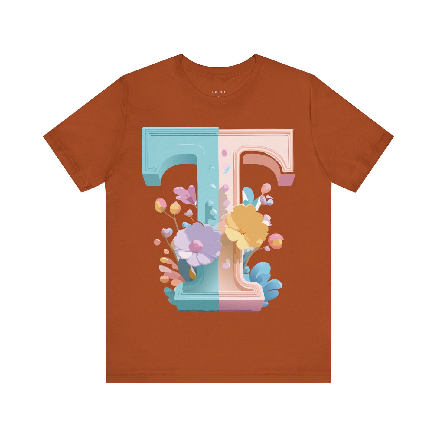 Natural Cotton Tee Shirt - Letters Collection - T Printify
