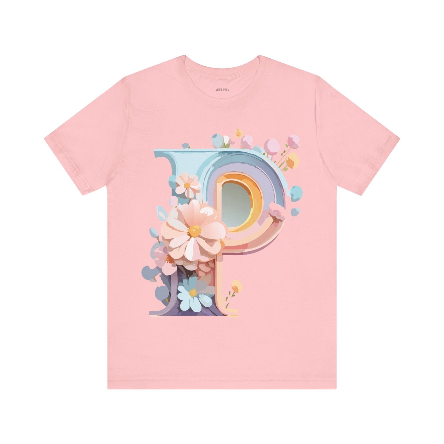 Natural Cotton Tee Shirt - Letters Collection - P Printify