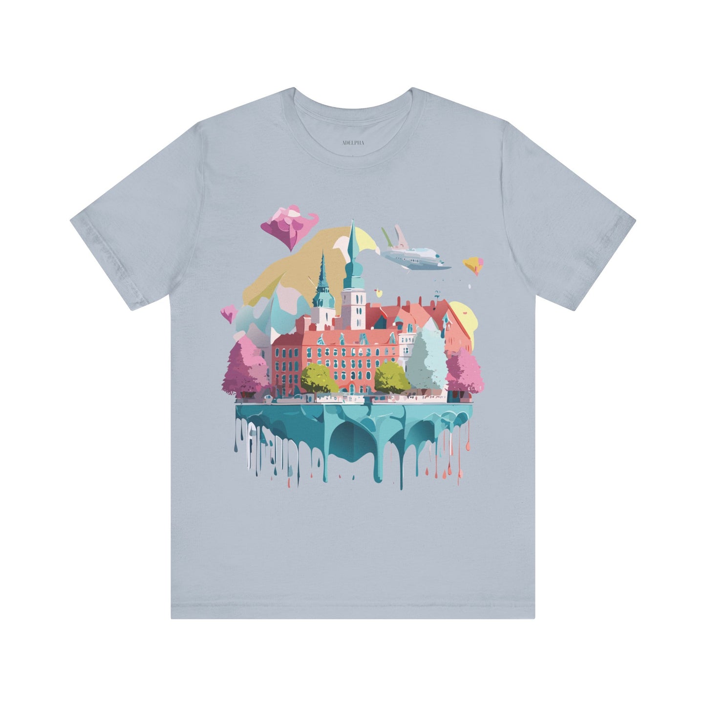 Natural Cotton Tee Shirt - Beautiful Places Collection - Warnemünde and Rostock - Germany Printify