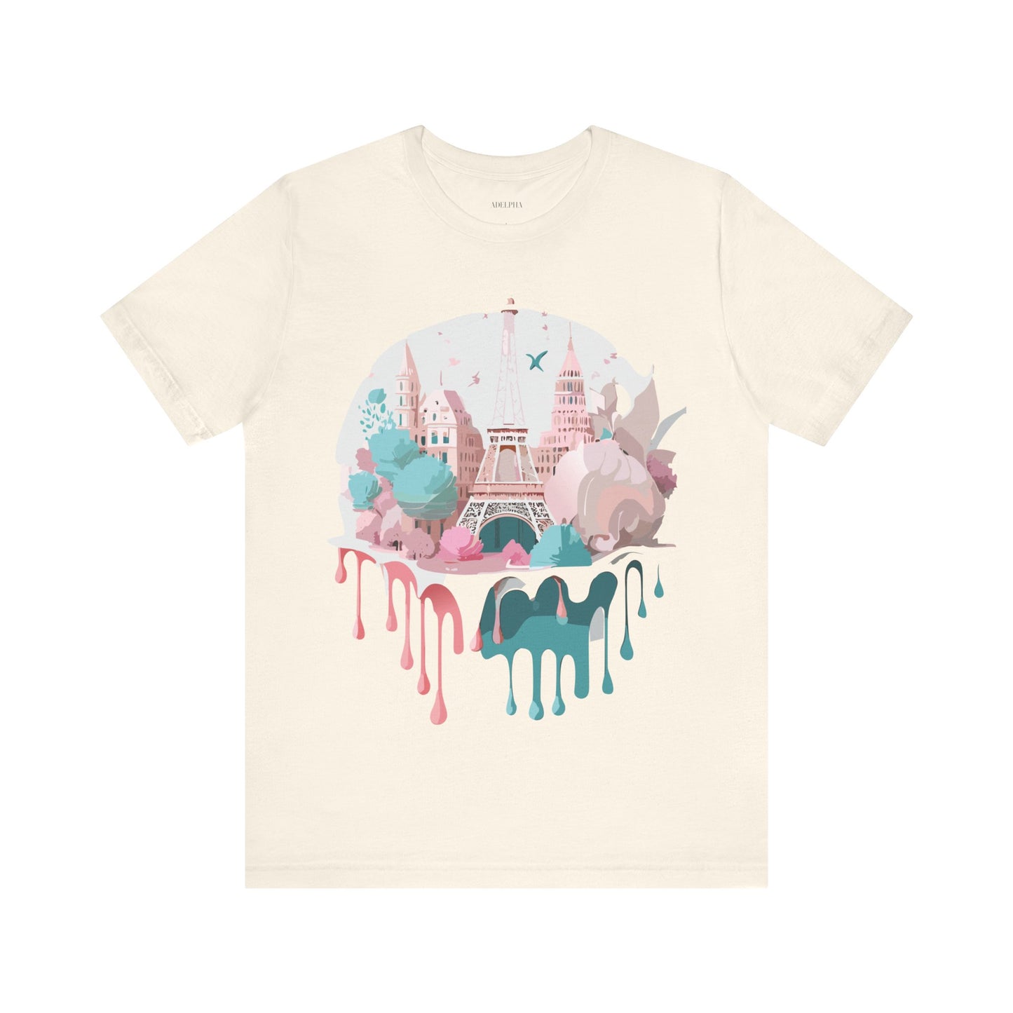 Natural Cotton Tee Shirt - Beautiful Places Collection - Paris Printify