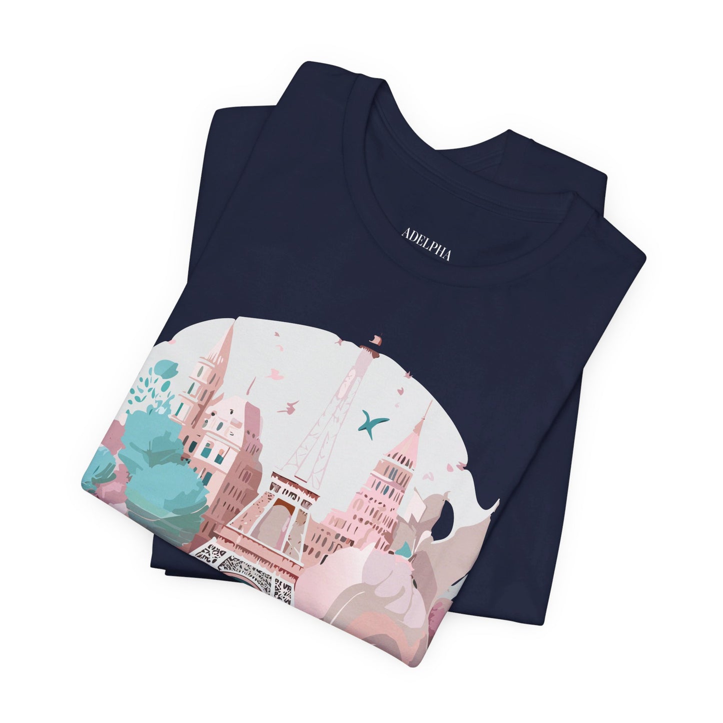 Natural Cotton Tee Shirt - Beautiful Places Collection - Paris Printify