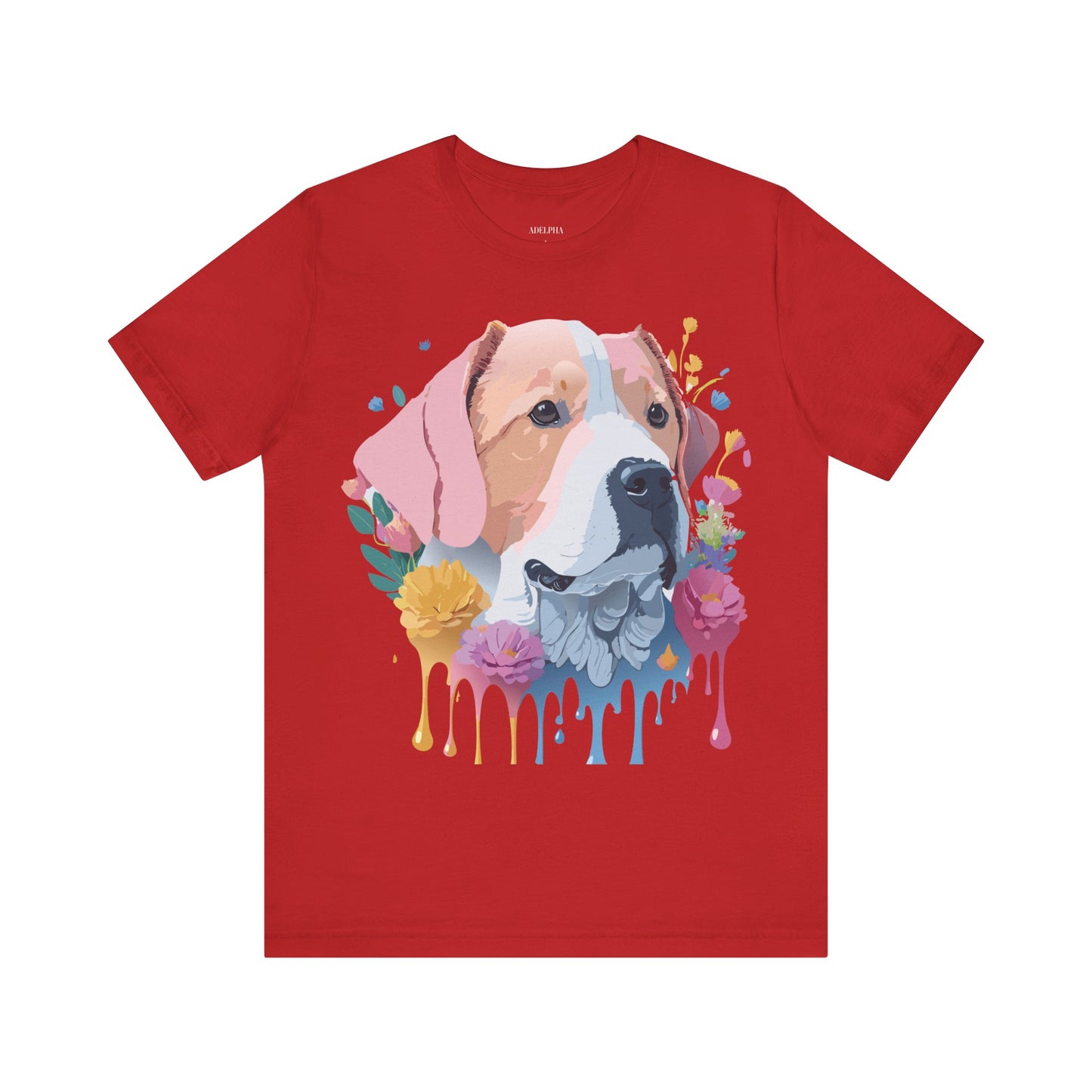 Natural Cotton Tee Shirt with Dog Printify