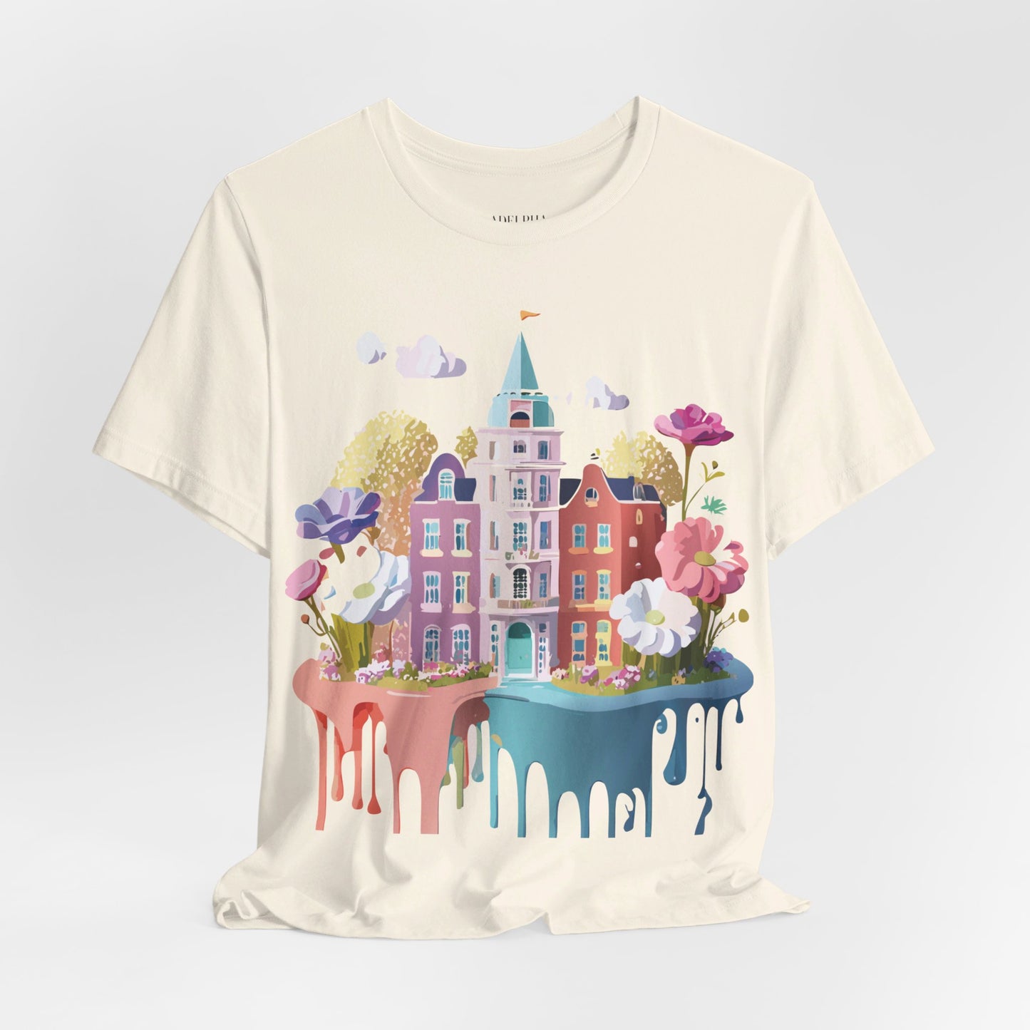 Natural Cotton Tee Shirt - Beautiful Places Collection - Amsterdam Printify