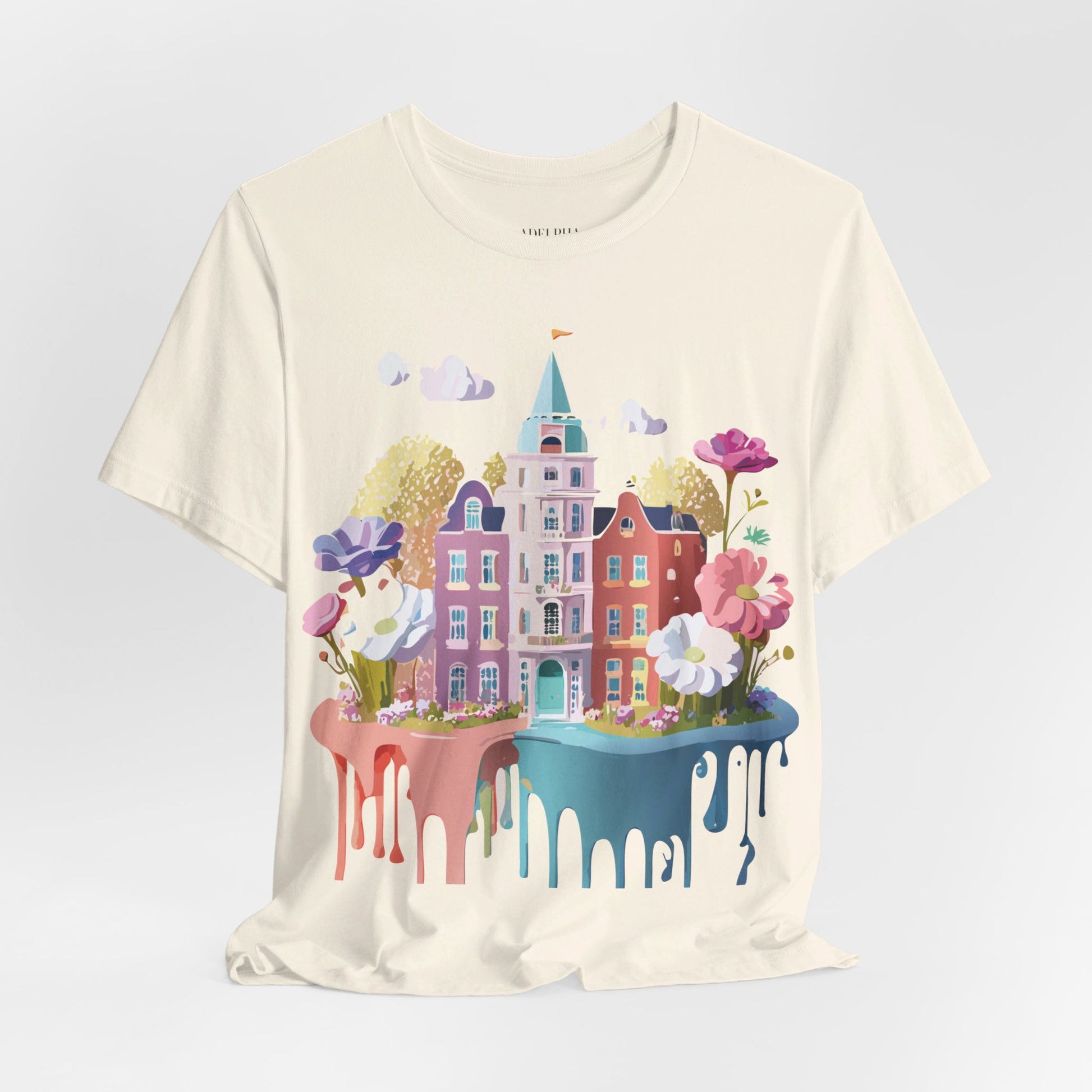 Natural Cotton Tee Shirt - Beautiful Places Collection - Amsterdam Printify