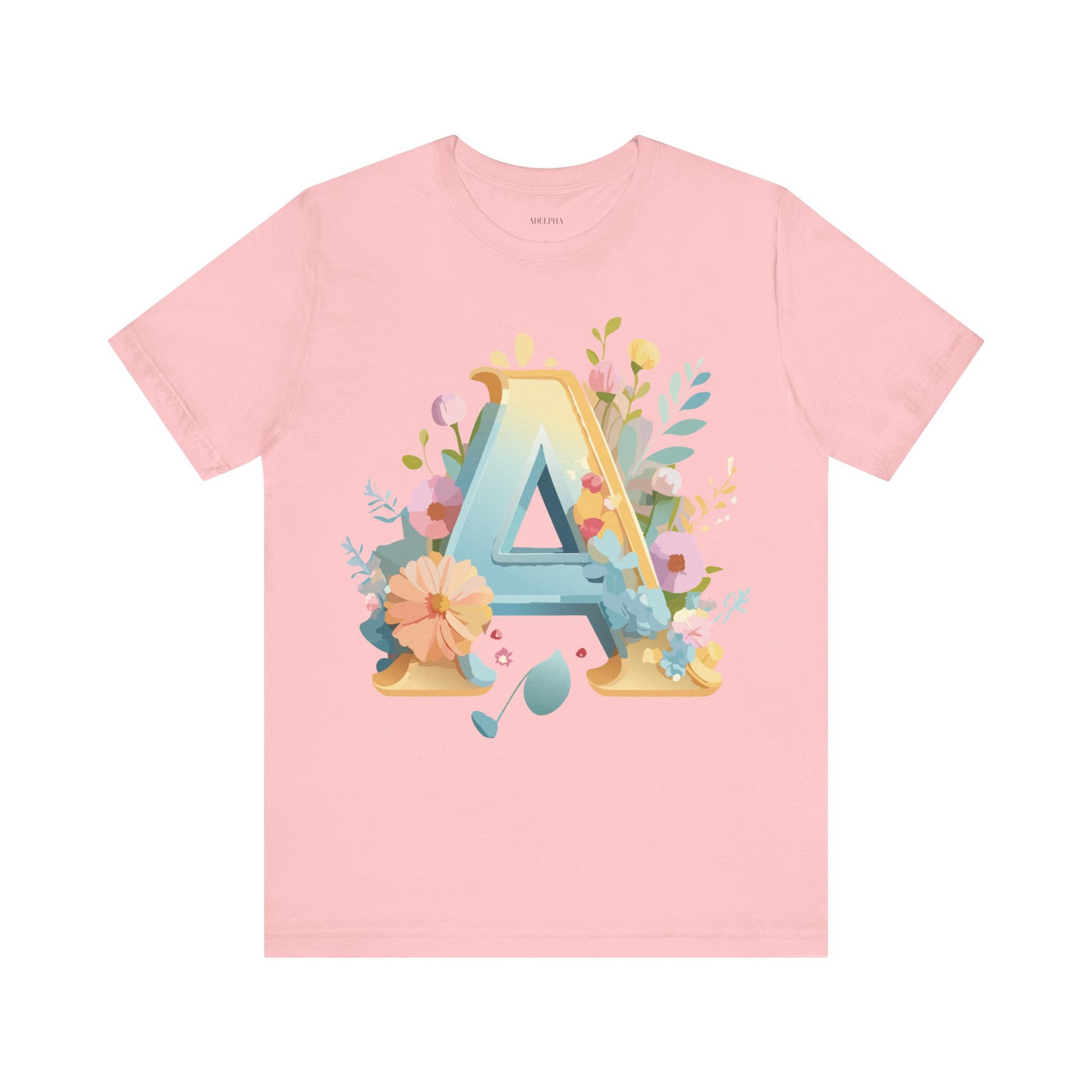 Natural Cotton Tee Shirt - Letters Collection - A Printify