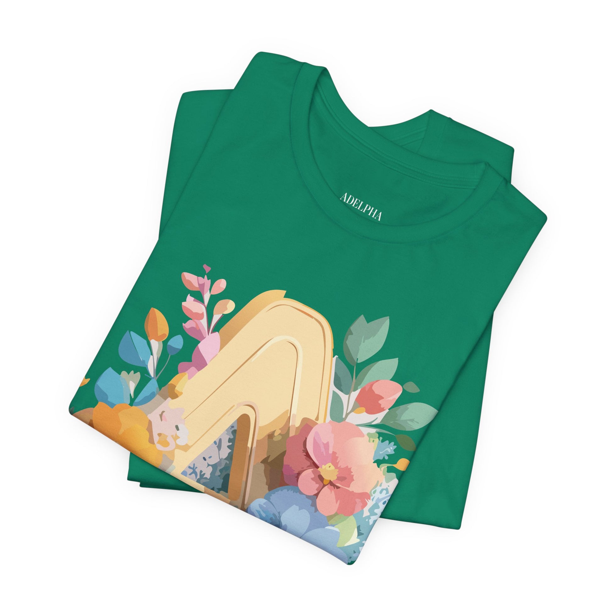 Natural Cotton Tee Shirt - Letters Collection - A Printify