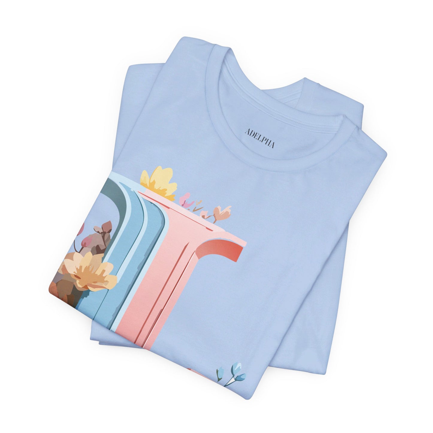 Natural Cotton Tee Shirt - Letters Collection - L Printify
