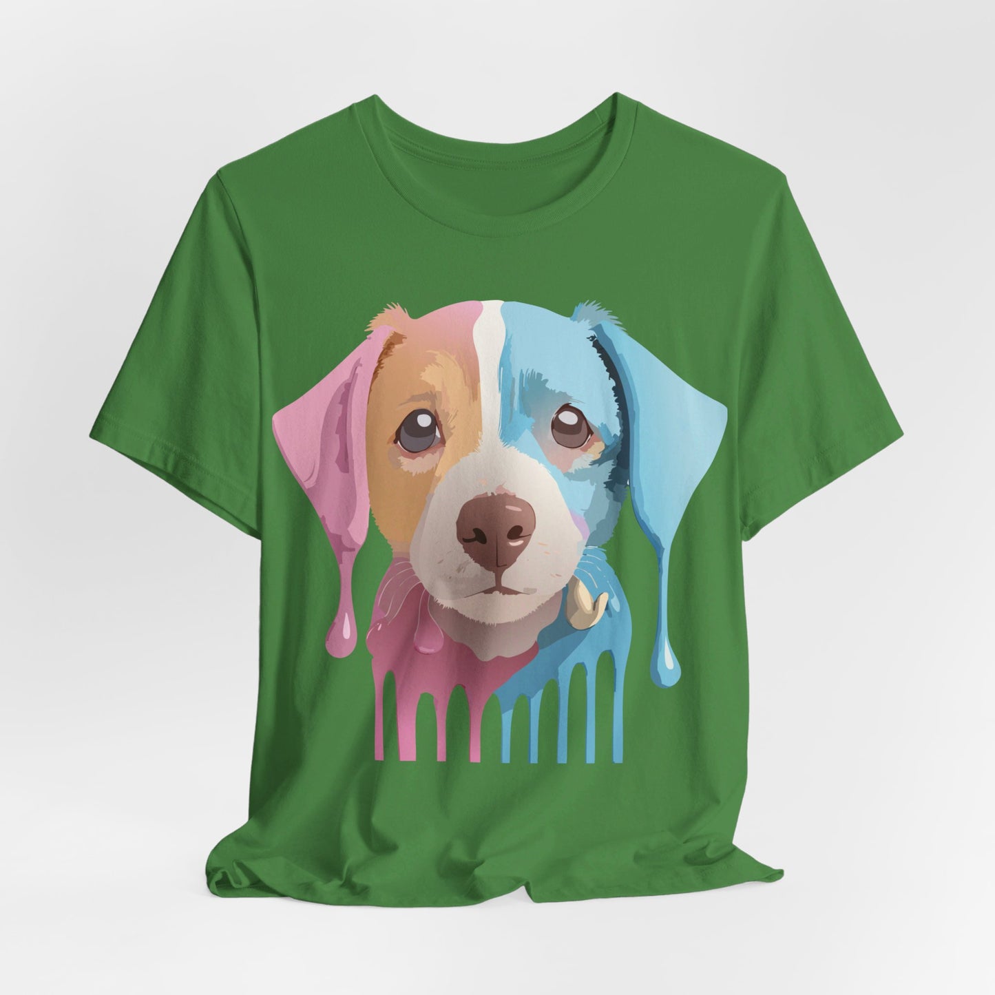 Natural Cotton Tee Shirt with Dog Printify