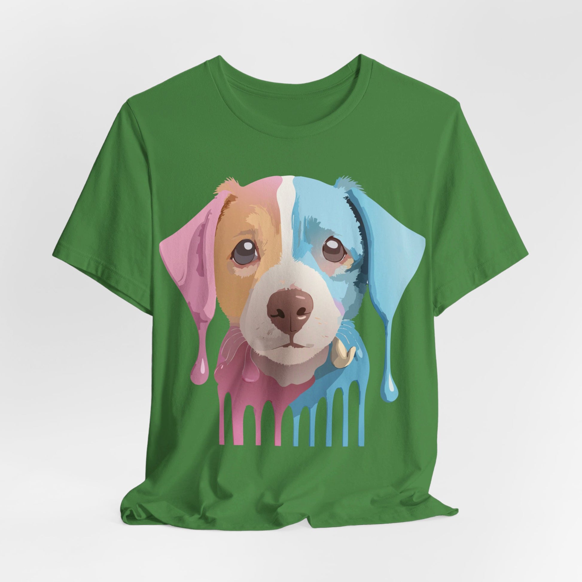 Natural Cotton Tee Shirt with Dog Printify