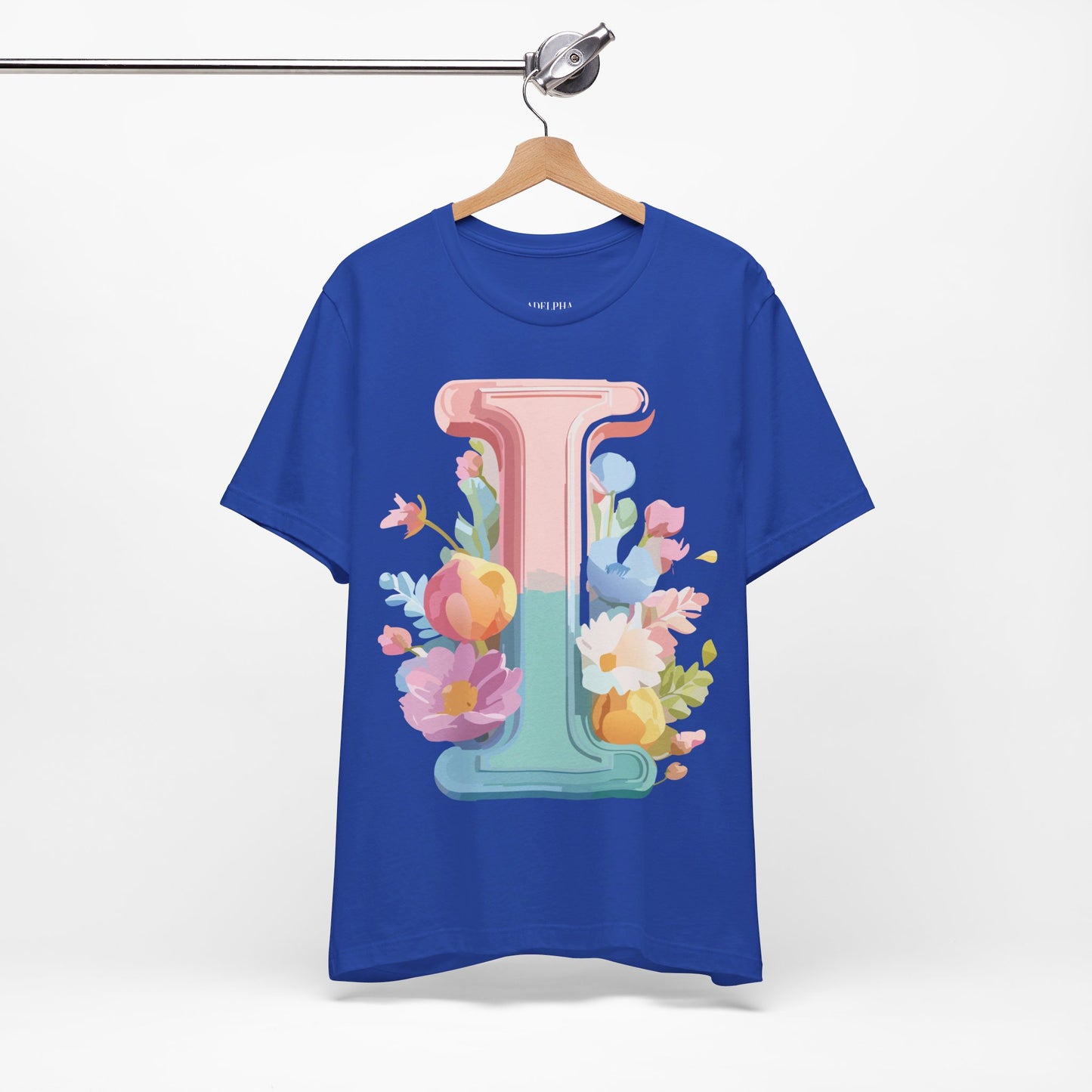 Natural Cotton Tee Shirt - Letters Collection - I Printify