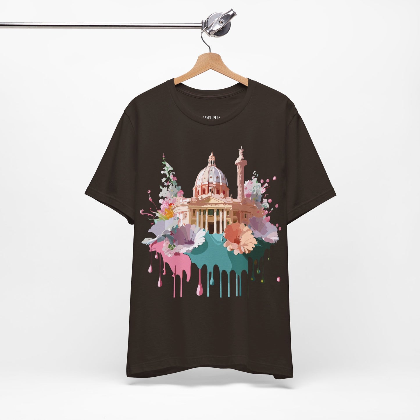 Natural Cotton Tee Shirt - Beautiful Places Collection - Rome Printify