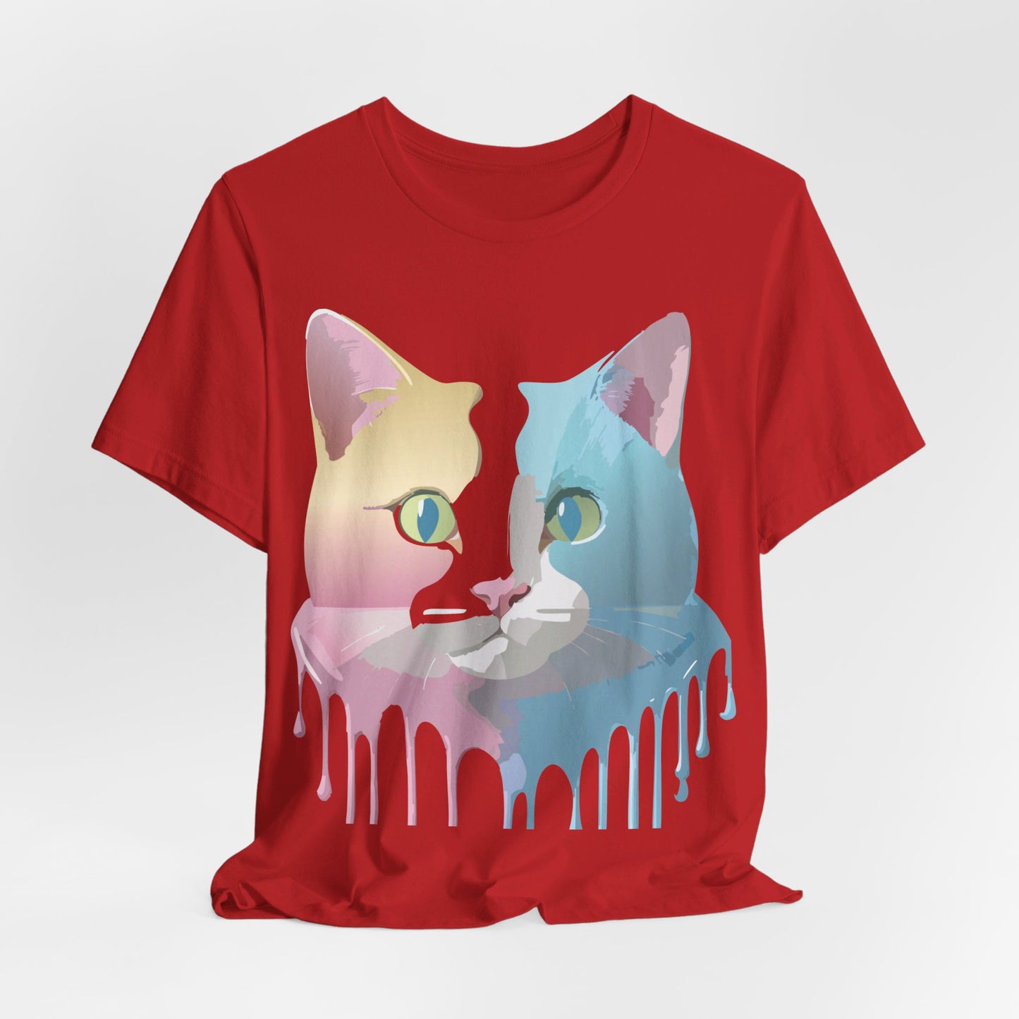Natural Cotton Tee Shirt with Cat Printify