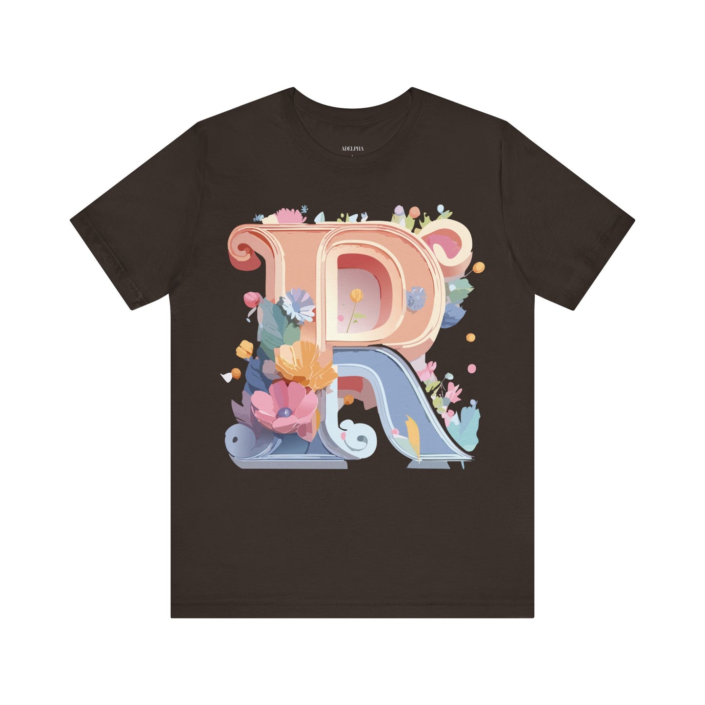 Natural Cotton Tee Shirt - Letters Collection - R Printify