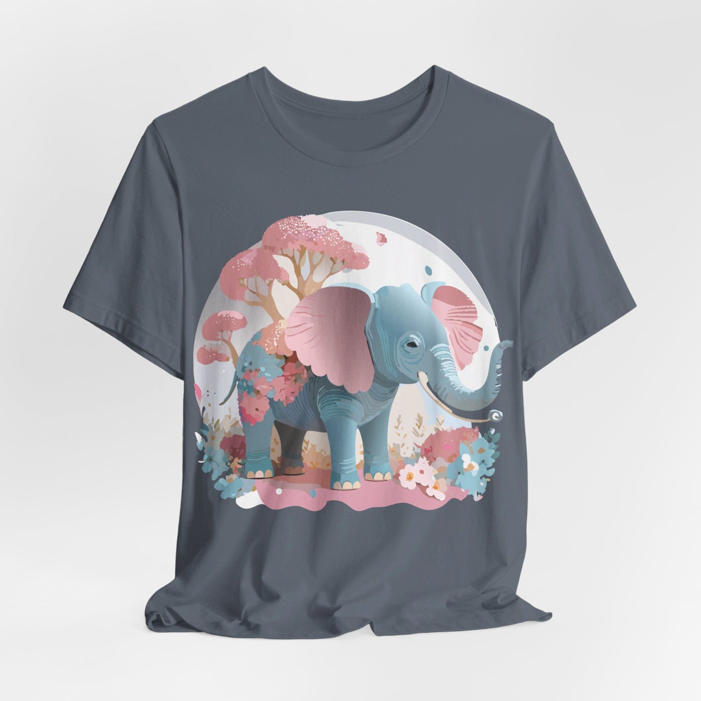 Natural Cotton Tee Shirt with Elephant Printify