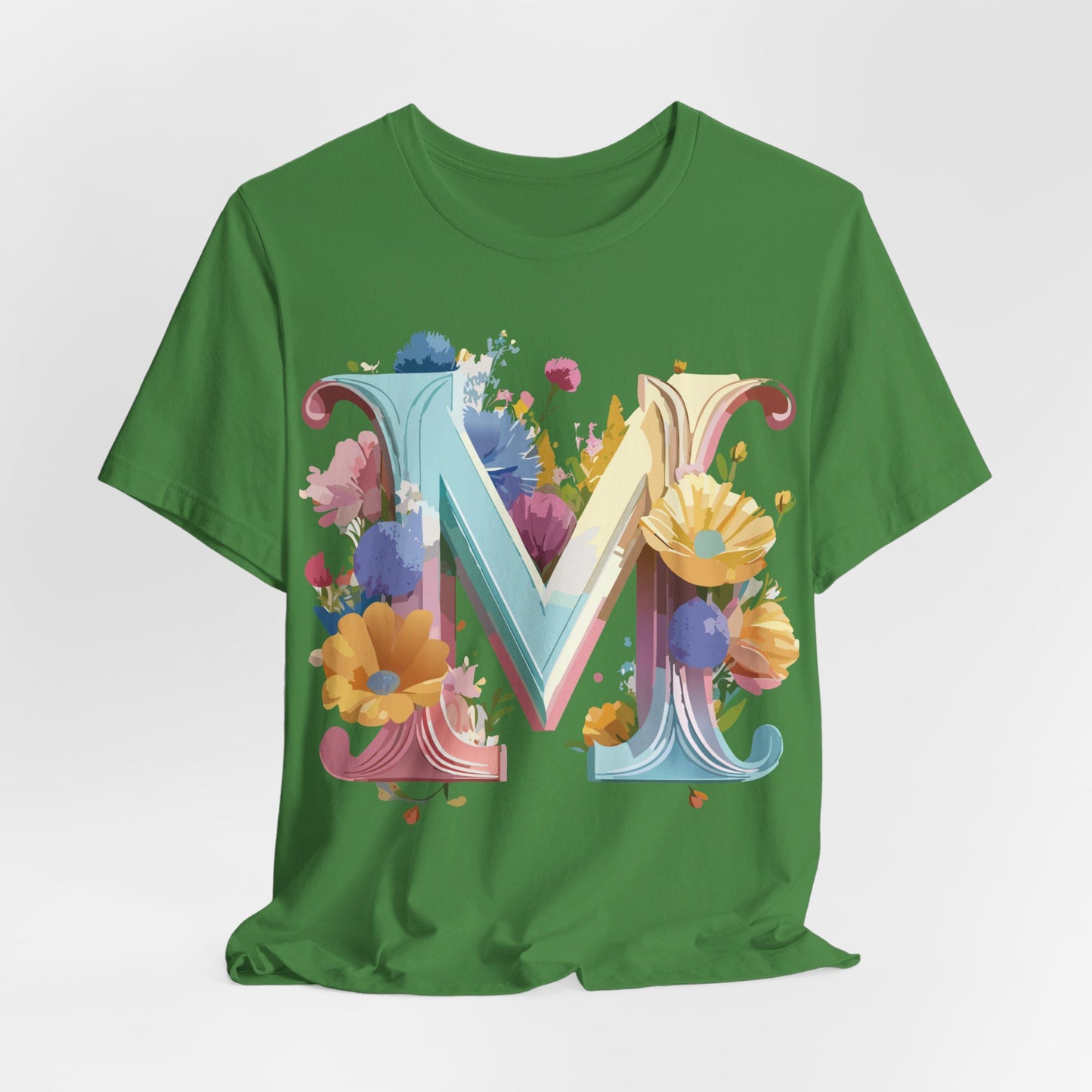 Natural Cotton Tee Shirt - Letters Collection - M Printify