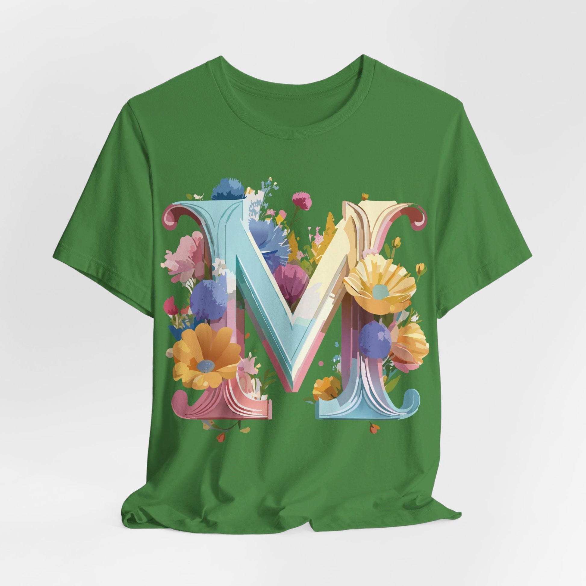 Natural Cotton Tee Shirt - Letters Collection - M Printify