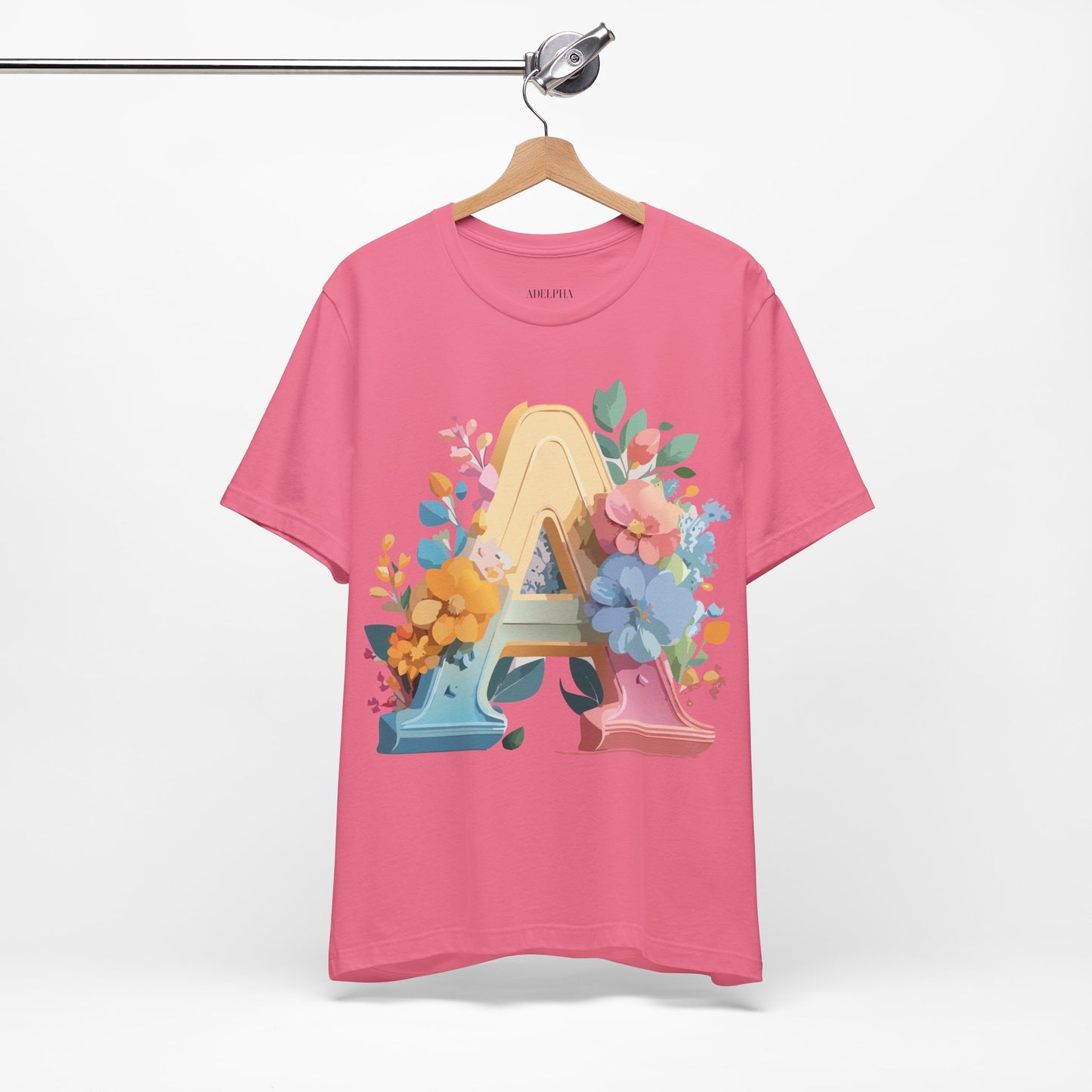 Natural Cotton Tee Shirt - Letters Collection - A Printify