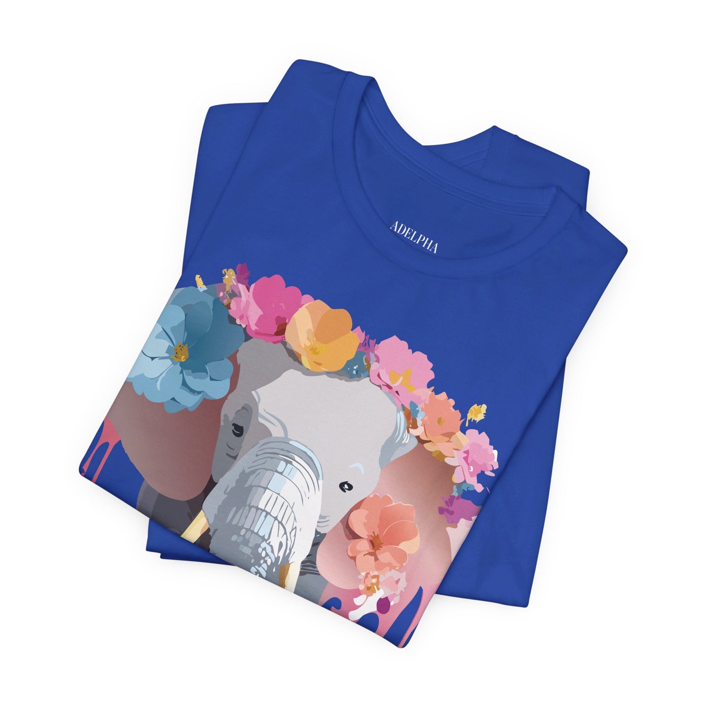 Natural Cotton Tee Shirt with Elephant Printify