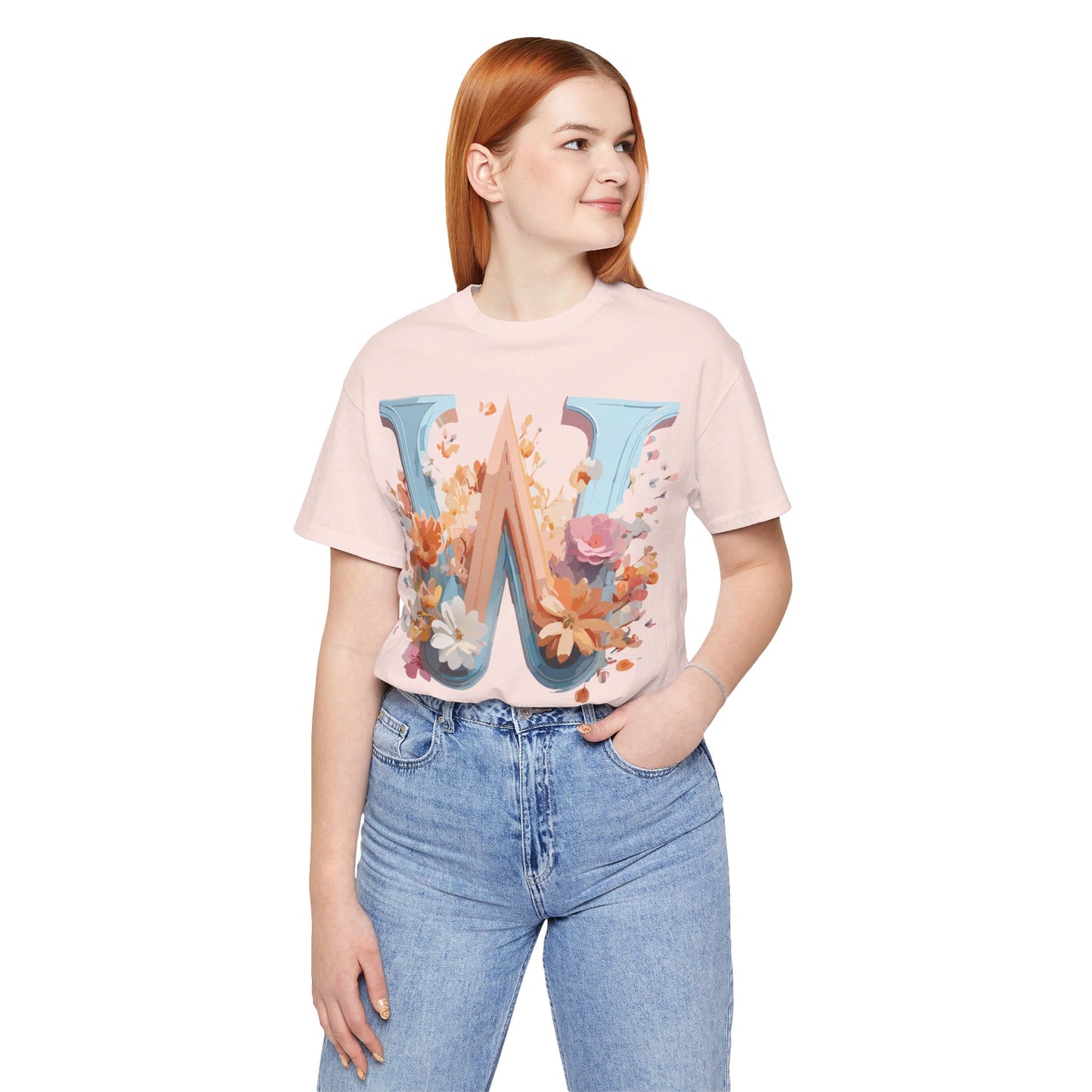 Natural Cotton Tee Shirt - Letters Collection - W Printify