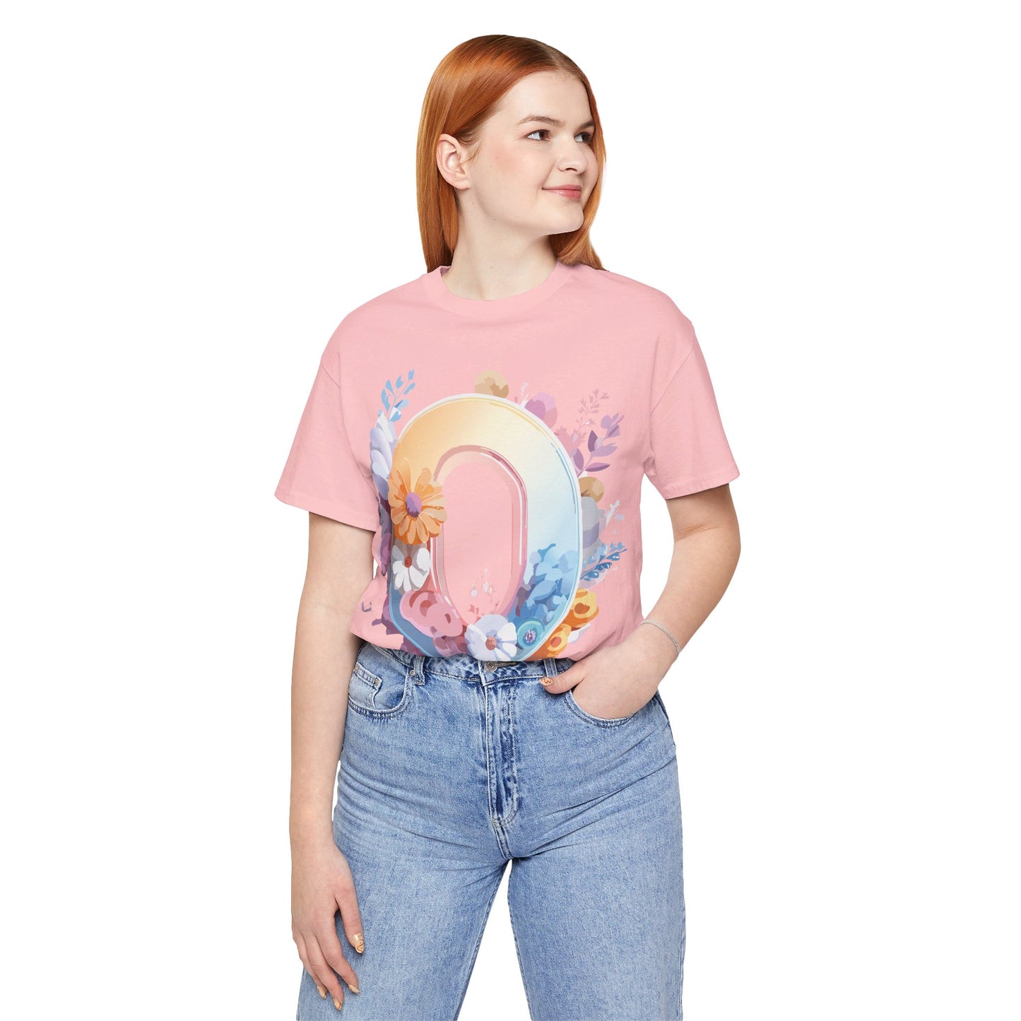 Natural Cotton Tee Shirt - Letters Collection - O Printify