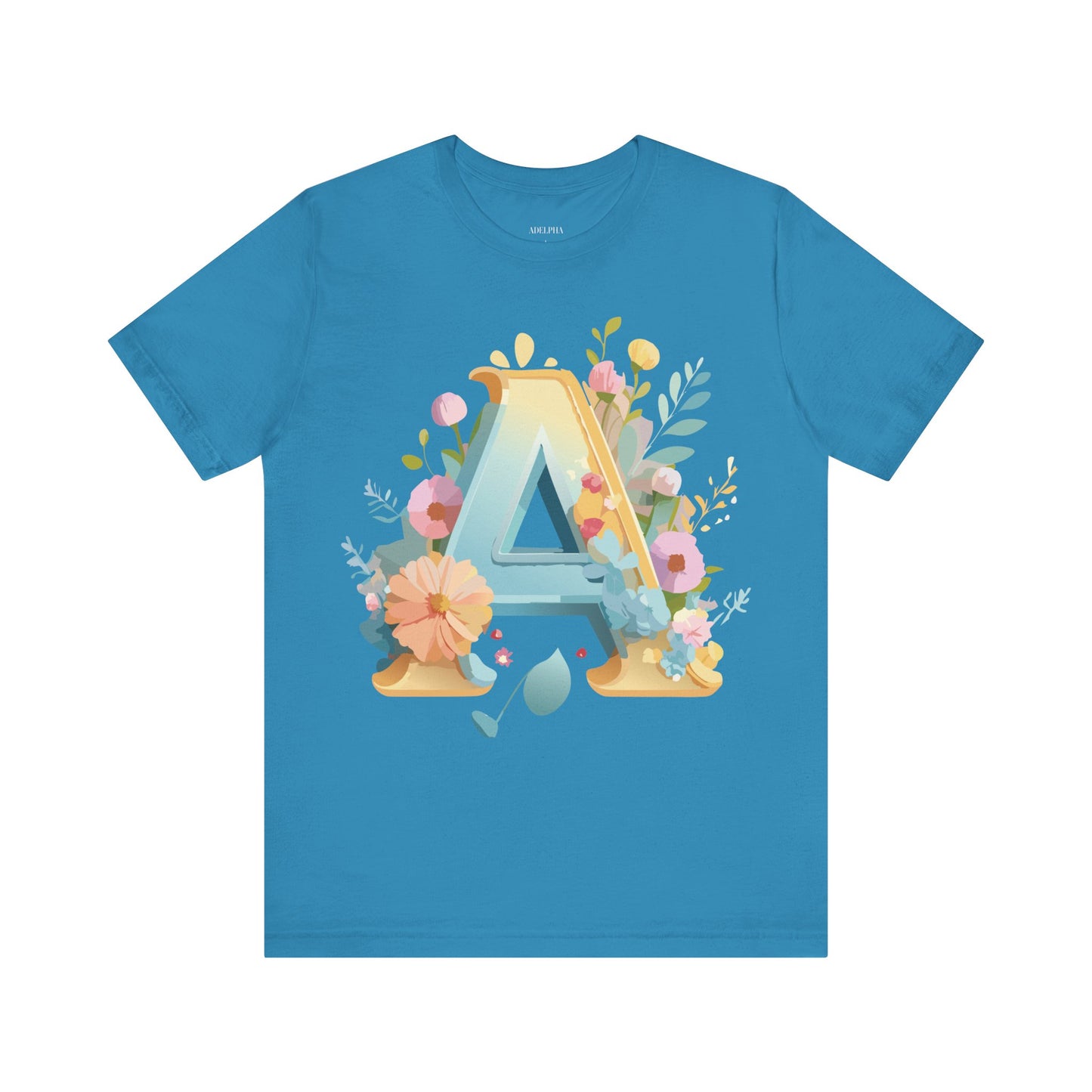 Natural Cotton Tee Shirt - Letters Collection - A Printify
