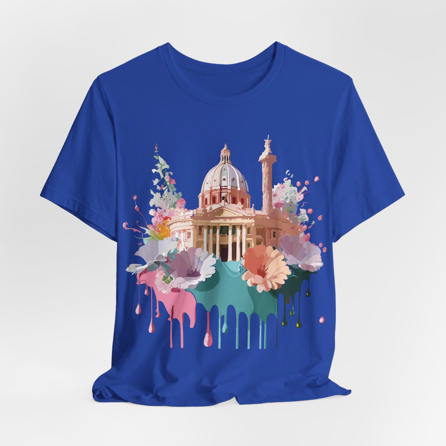 Natural Cotton Tee Shirt - Beautiful Places Collection - Rome Printify