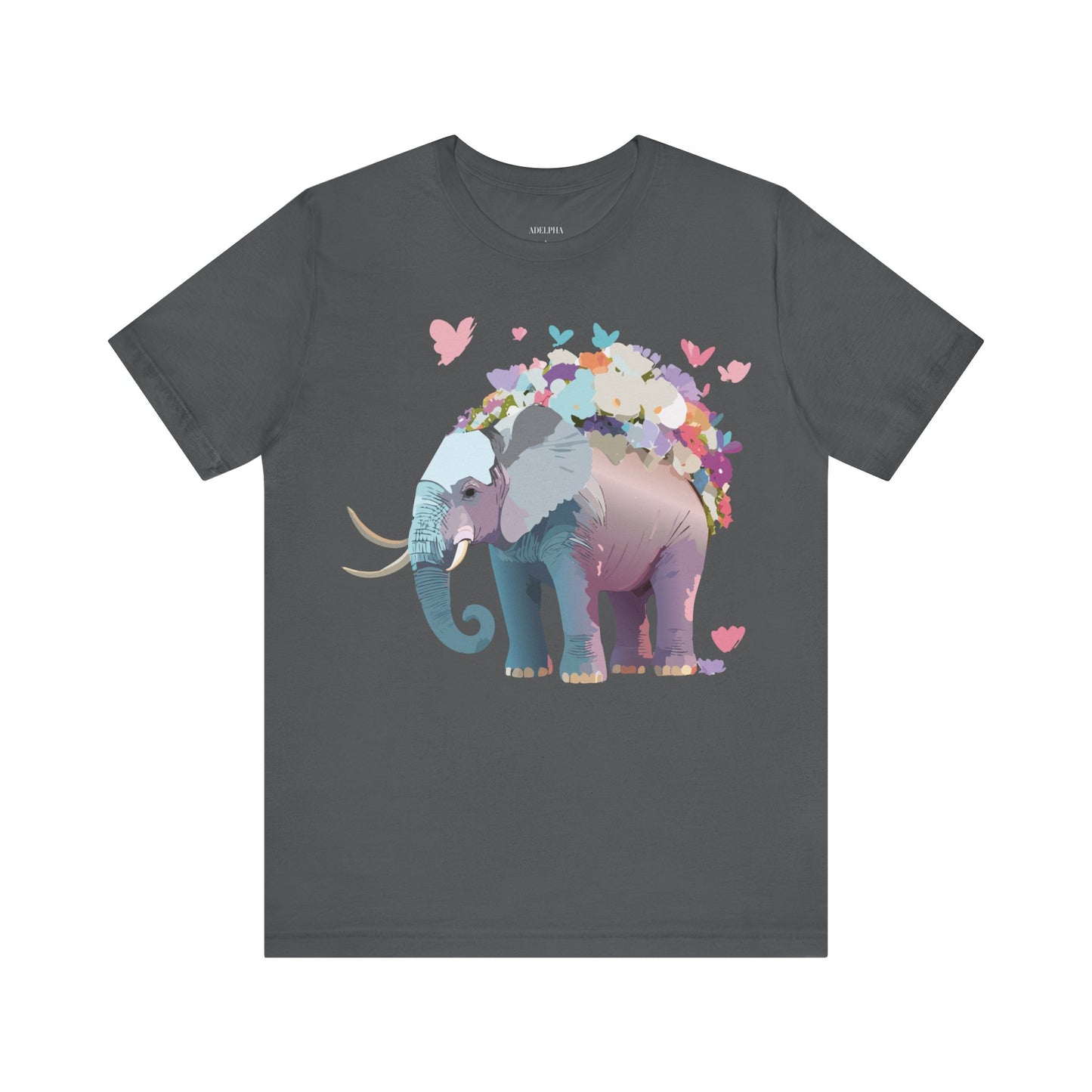 Natural Cotton Tee Shirt with Elephant Printify