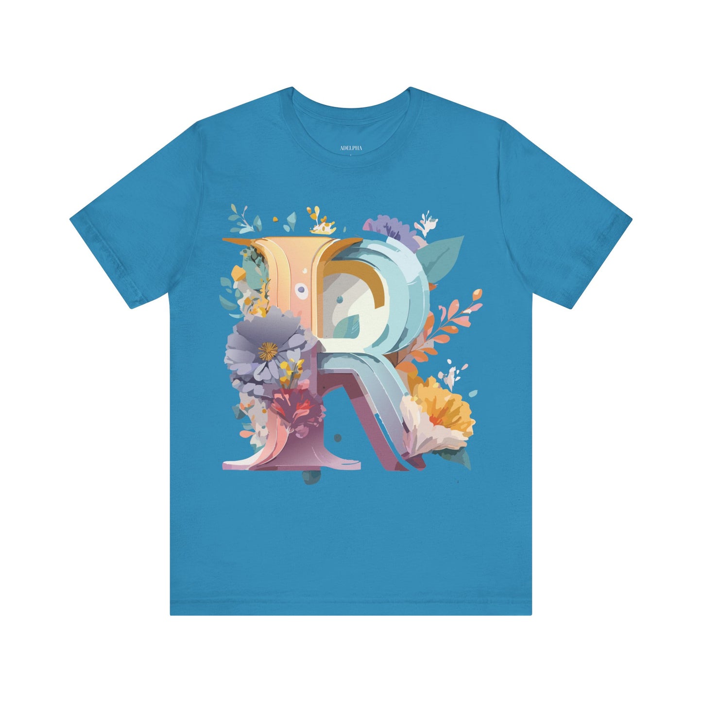 Natural Cotton Tee Shirt - Letters Collection - R Printify
