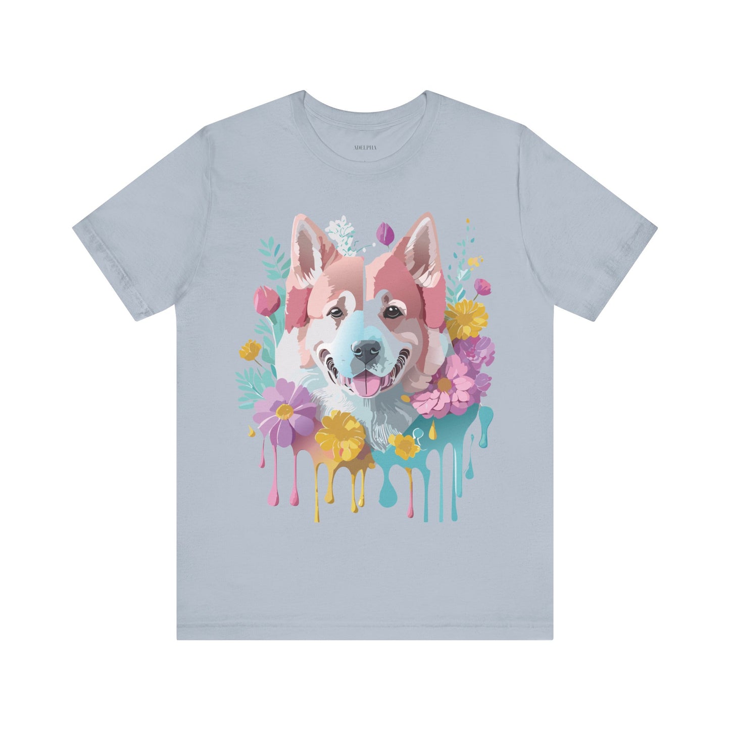 Natural Cotton Tee Shirt with Dog Printify
